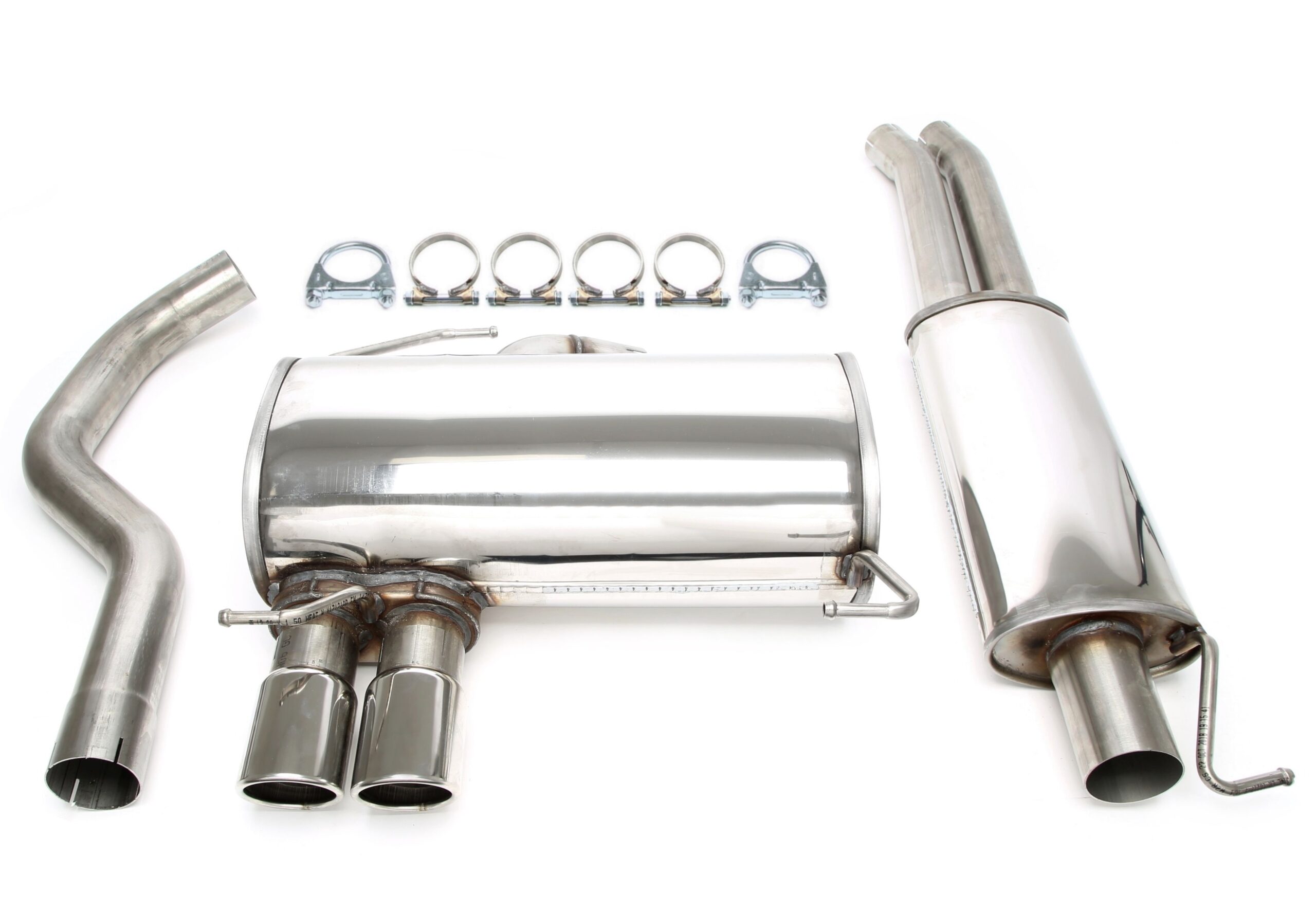 Edelstahlanlage 2x70mm passend für BMW 325i/330i E90 Limo. /E91 Touring