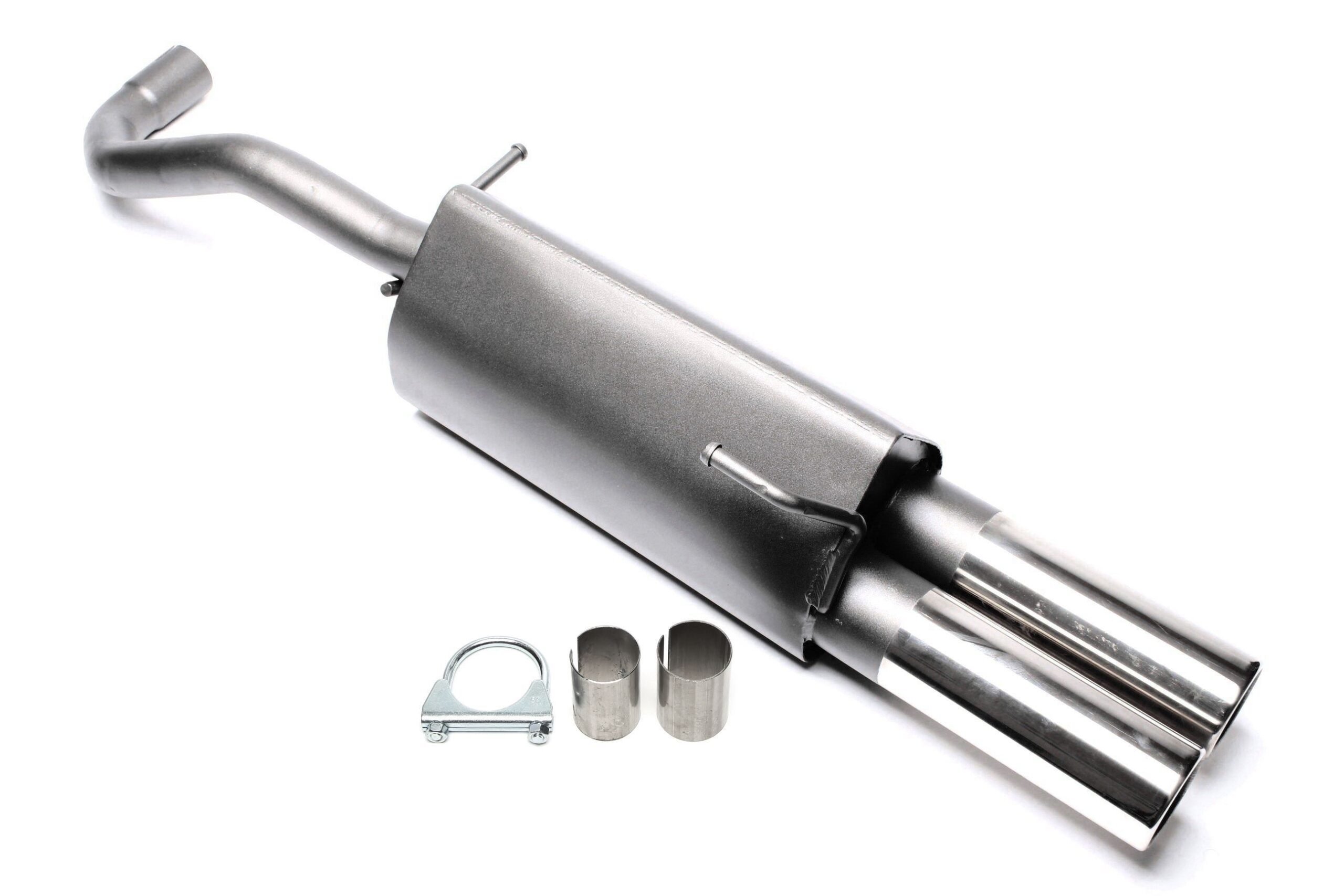 Sportendschalldämpfer 2x76mm passend für Seat Arosa 6H / VW Lupo 6E/6X