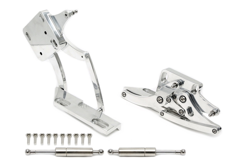 Haubenscharniere Set silber passend für Ford Mustang I BJ 1967 -1970