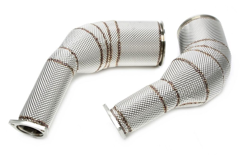 Downpipe mit Hitzeschild passend für Audi A6-RS6 C8, A7 Sportback-RS7
