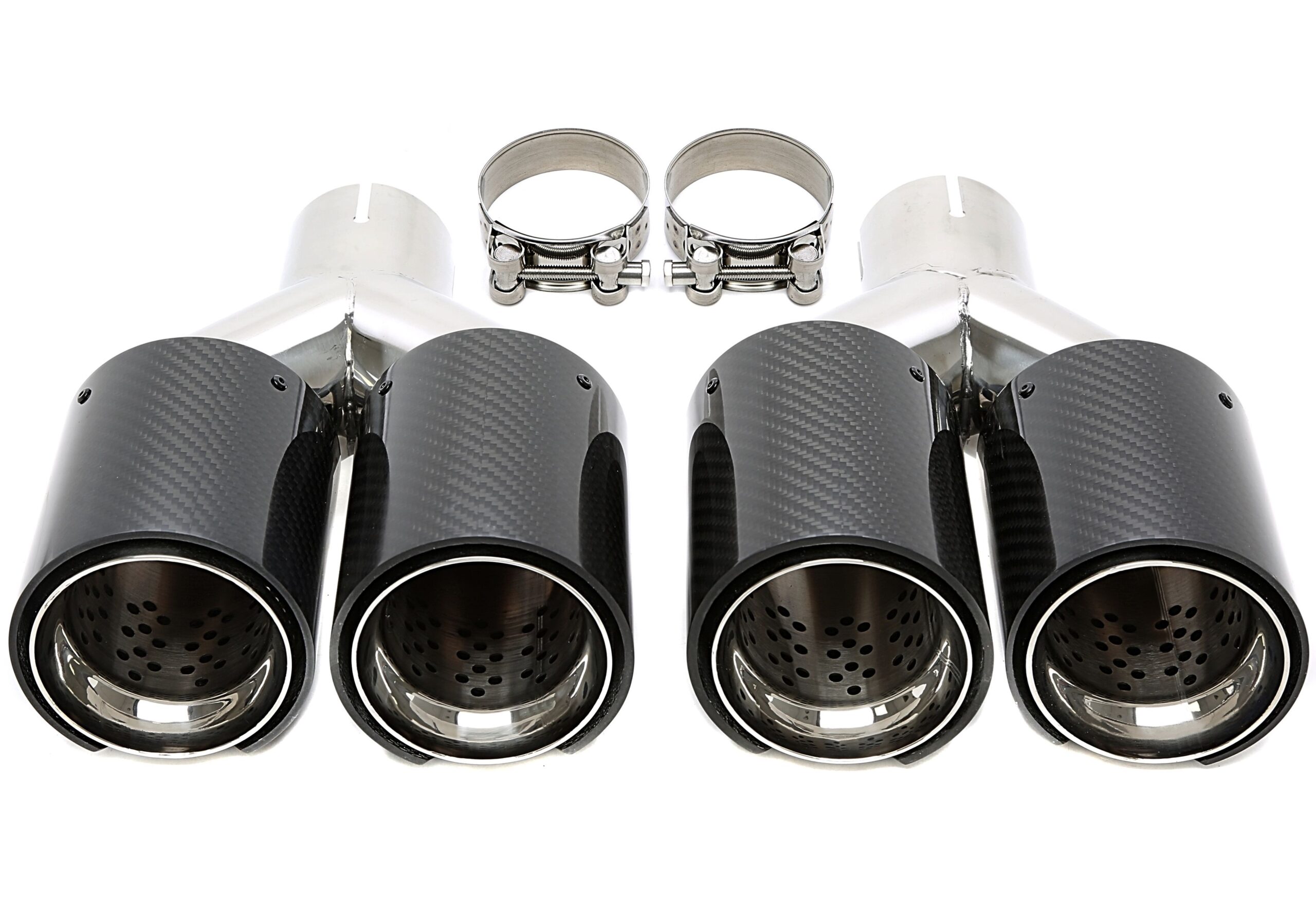 Endrohr Edelstahl zum anschrauben in chrome/glänzend passend für BMW 5er Serie (F10, F11), 6er Serie (F12, F13)