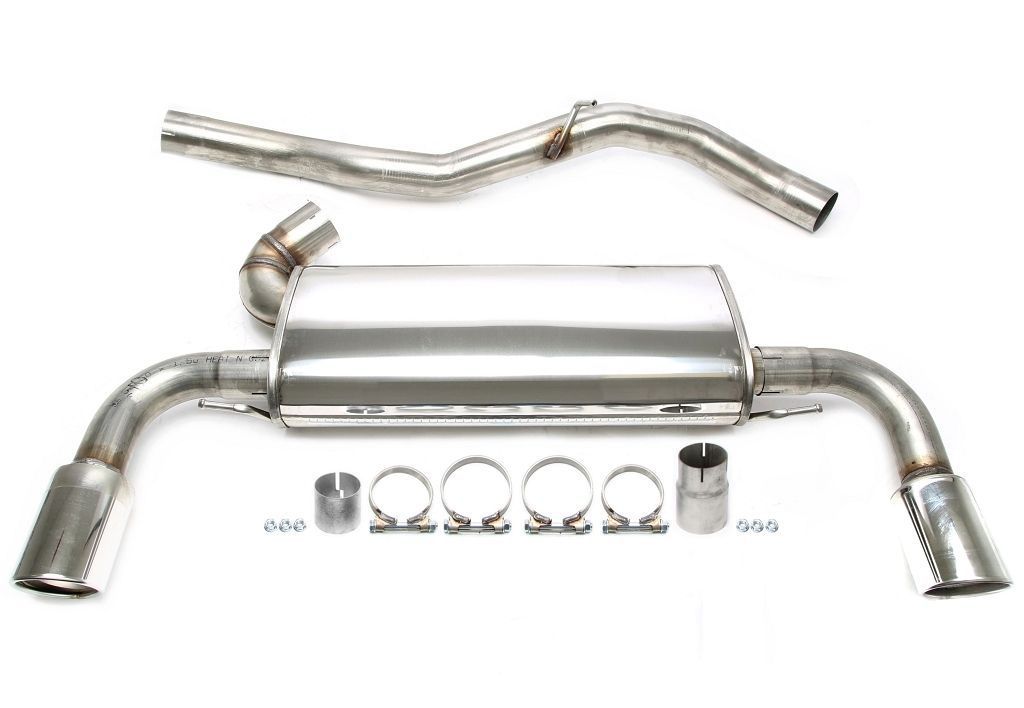 Duplex Edelstahlanlage 1x90mm Links+Rechts passend für Volvo XC60 T6 AWD Typ D