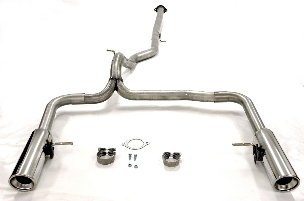 Duplex Sportauspufflanlage 1x100mm Links+Rechts passend für Volvo V70 III/ XC 70 II Diesel 2WD/4WD Typ B
