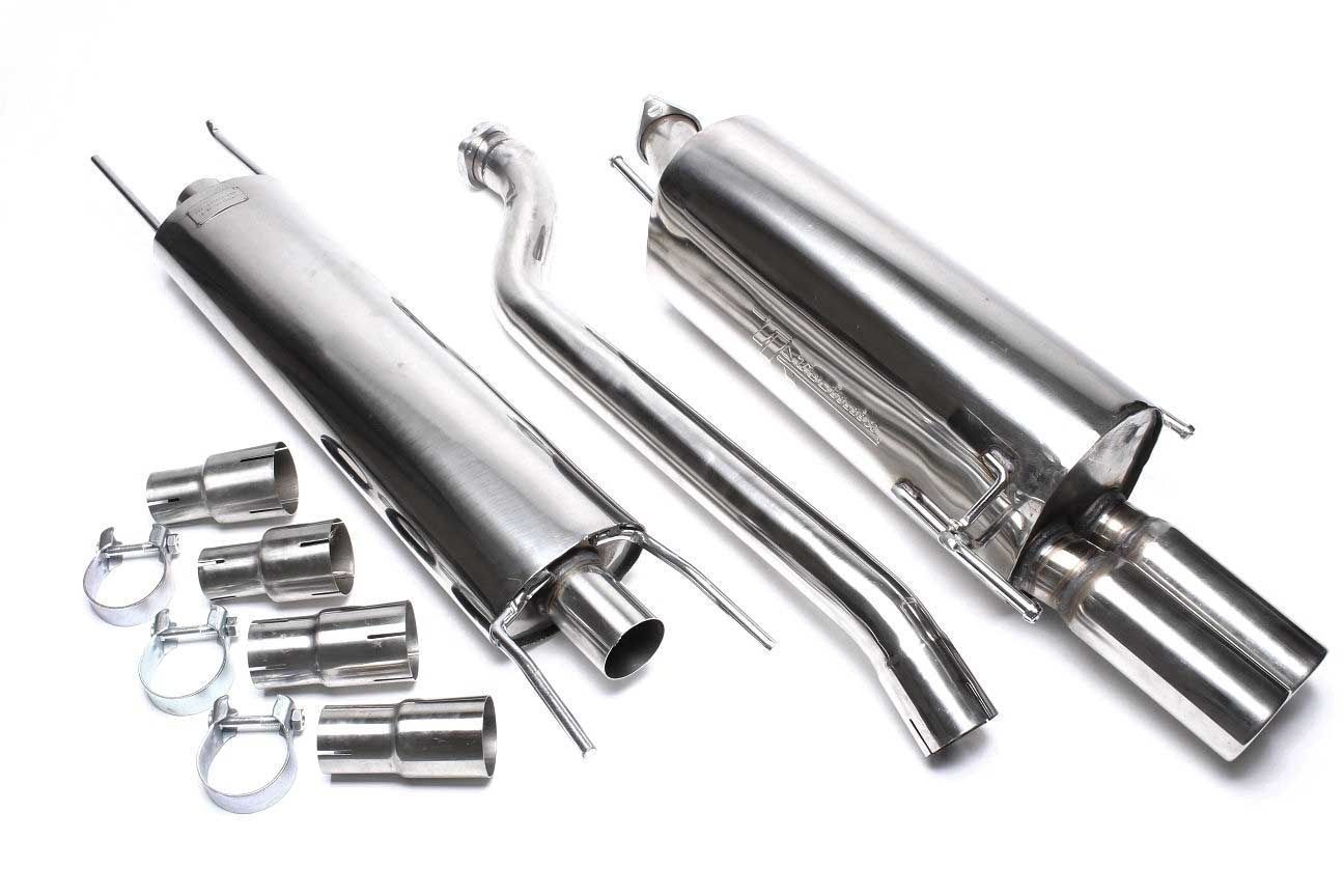 Edelstahlanlage 2x76mm passend für Opel Astra G-CC, Typ T98