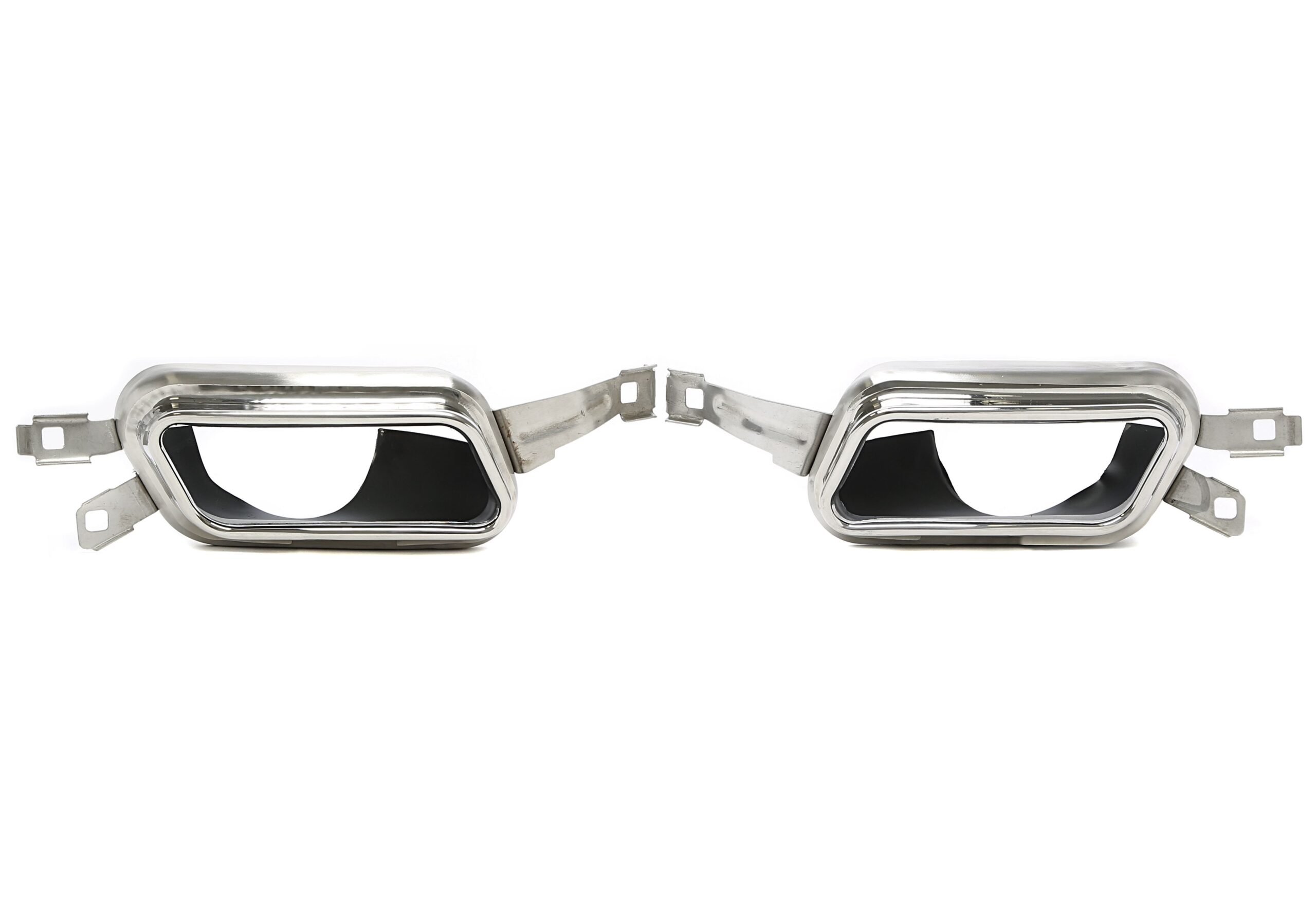 Endrohrblende zum anschrauben "double port" in chrom/glänzend passend für BMW 7er Serie (F01)