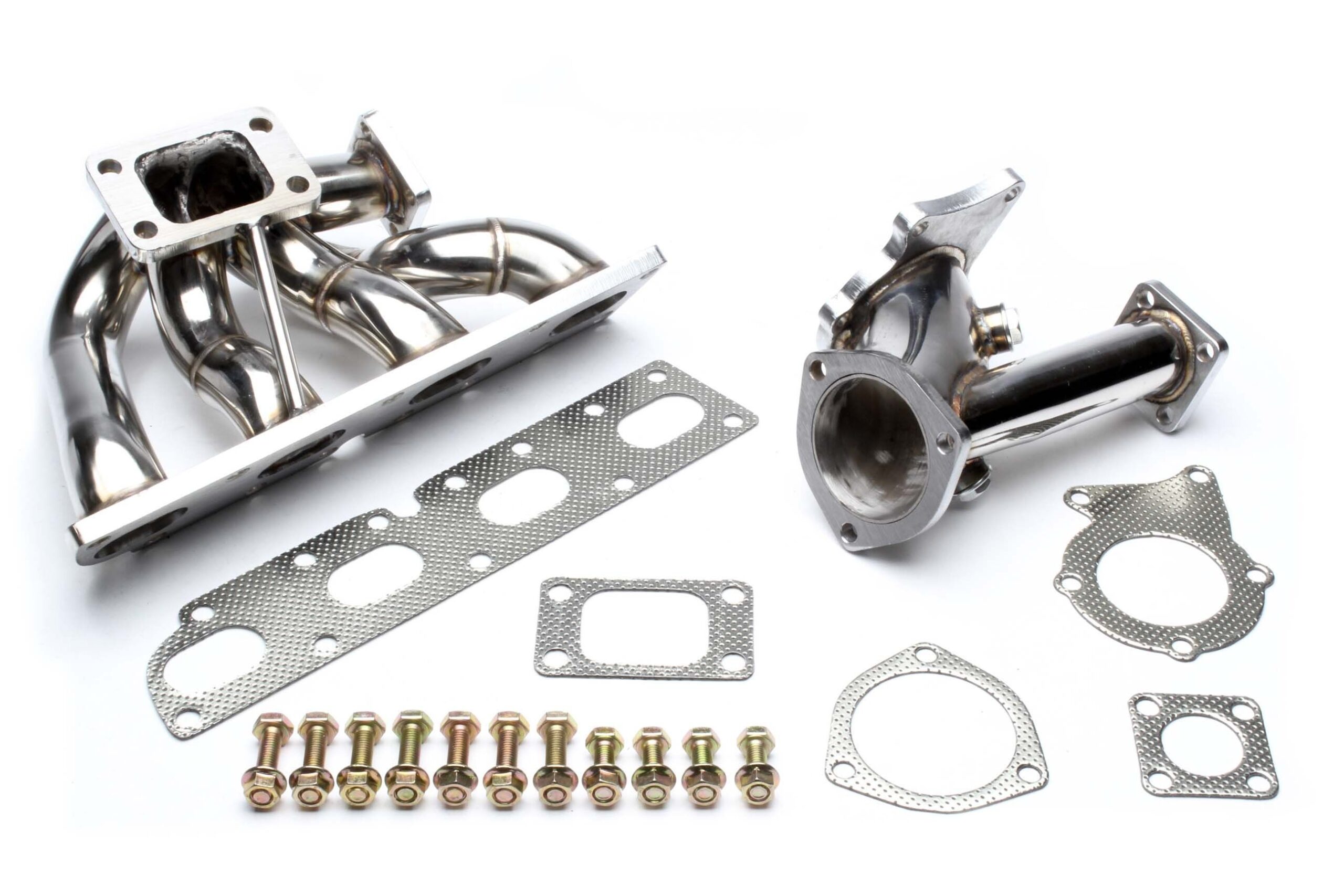 Edelstahl Turbokrümmer mit T25 Flansch/ passend für Opel Astra F/Calibra/Vectra A mit C20XE Motoren