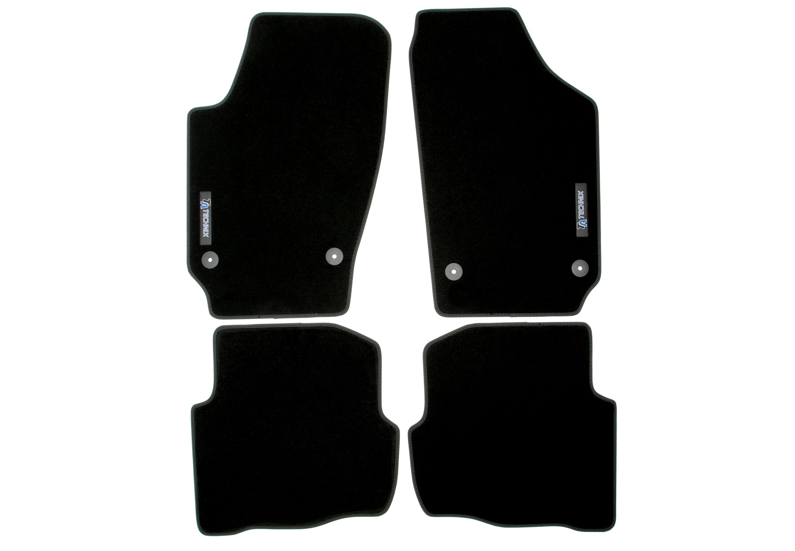 Fußmatten Set mit Logo passend für VW Polo 4 Typ 9N, Seat Ibiza 3 Typ 6L