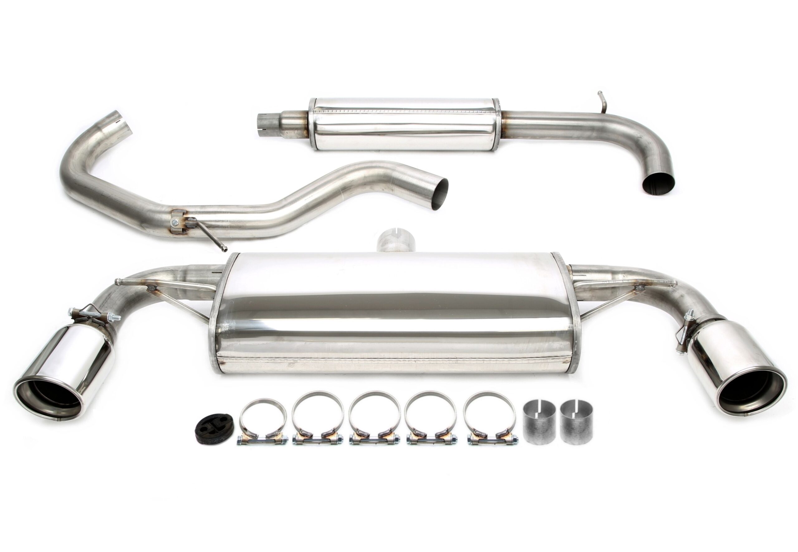Duplex Edelstahlanlage 1x100mm passend für VW Golf VII GTI