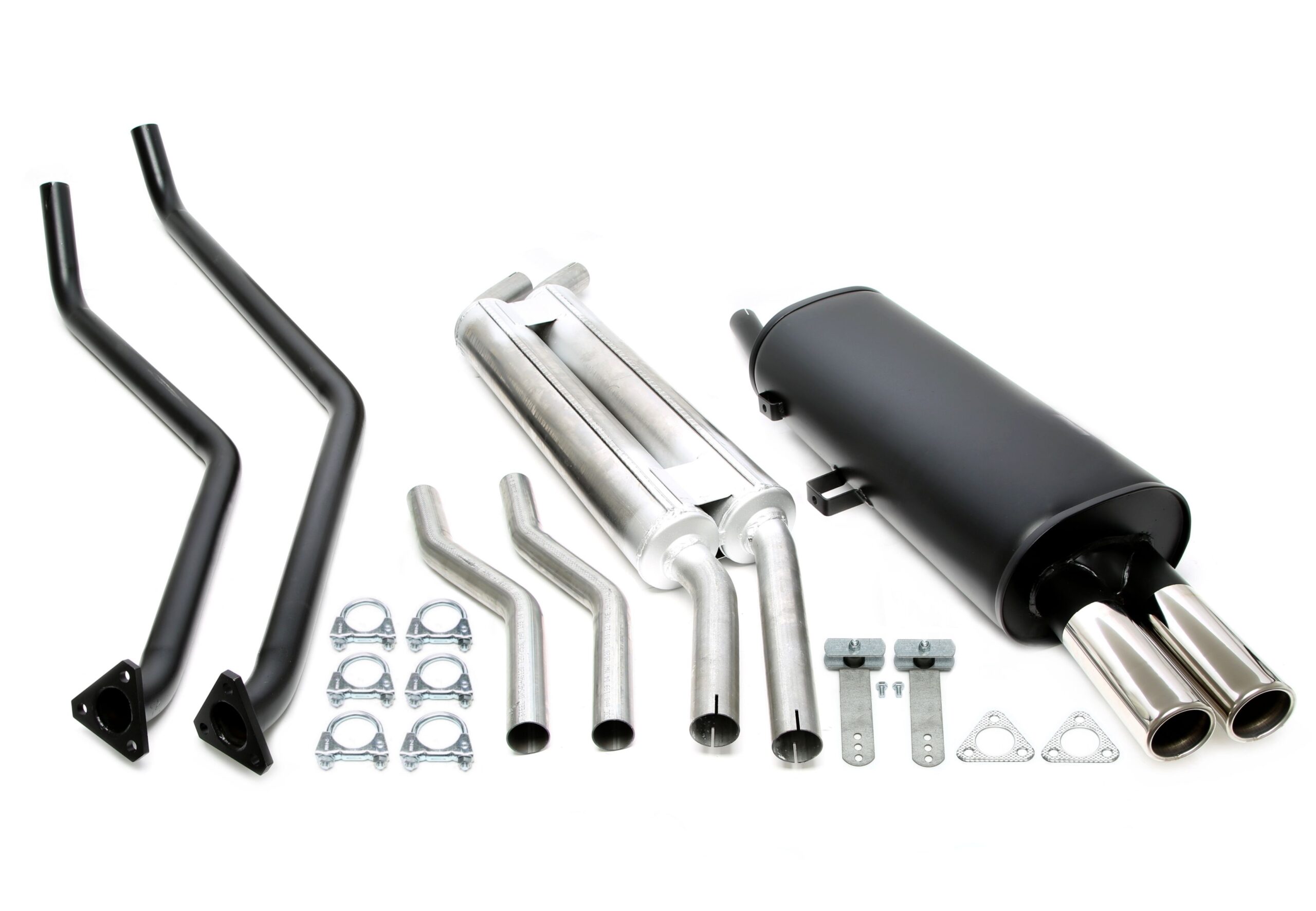 Sportauspuffanlage 2x70mm passend für BMW 320i/323i/325i E30 6-Zyl.