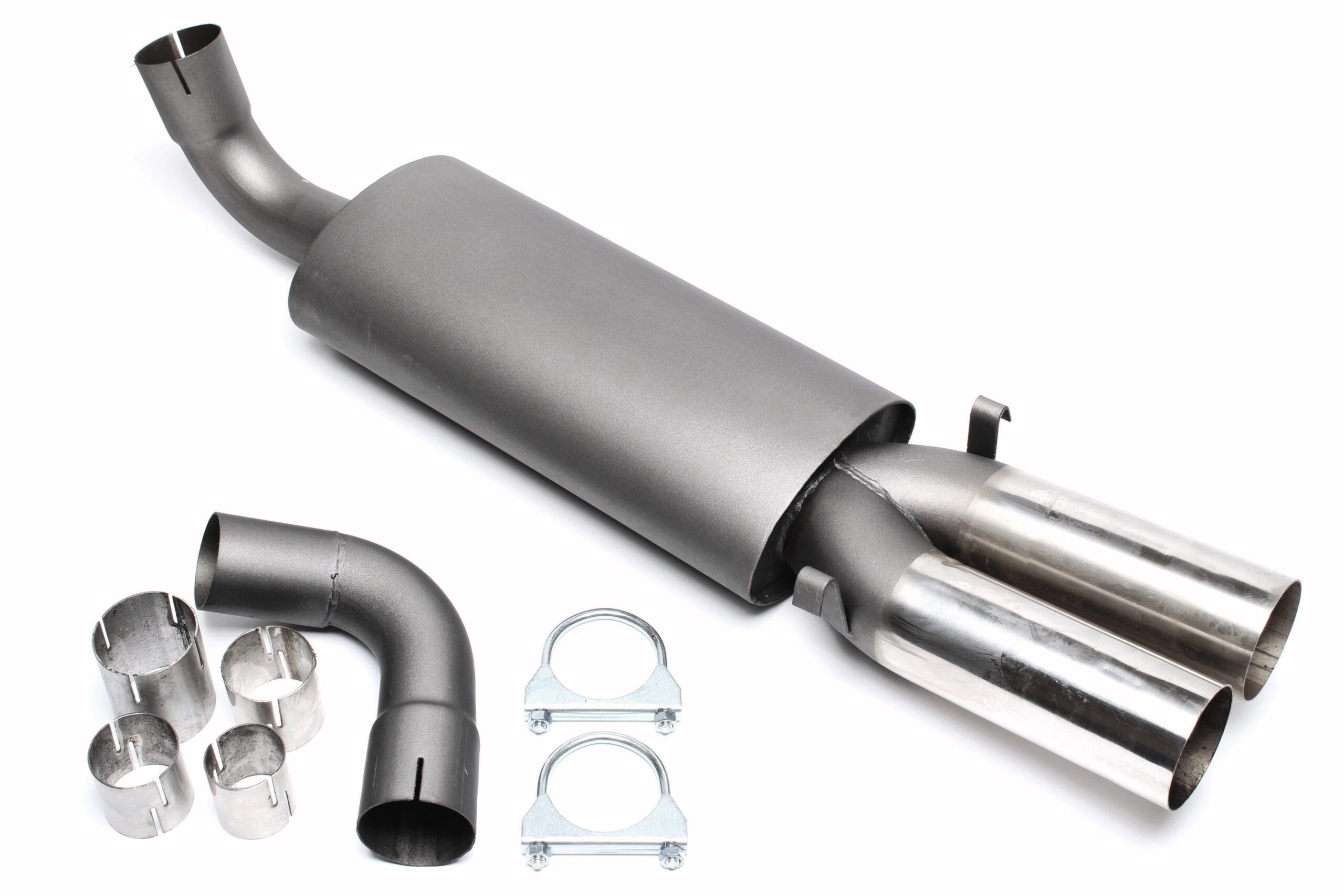 Sportendschalldämpfer 2x76mm passend für Audi 80+90, Typ 89, Coupe