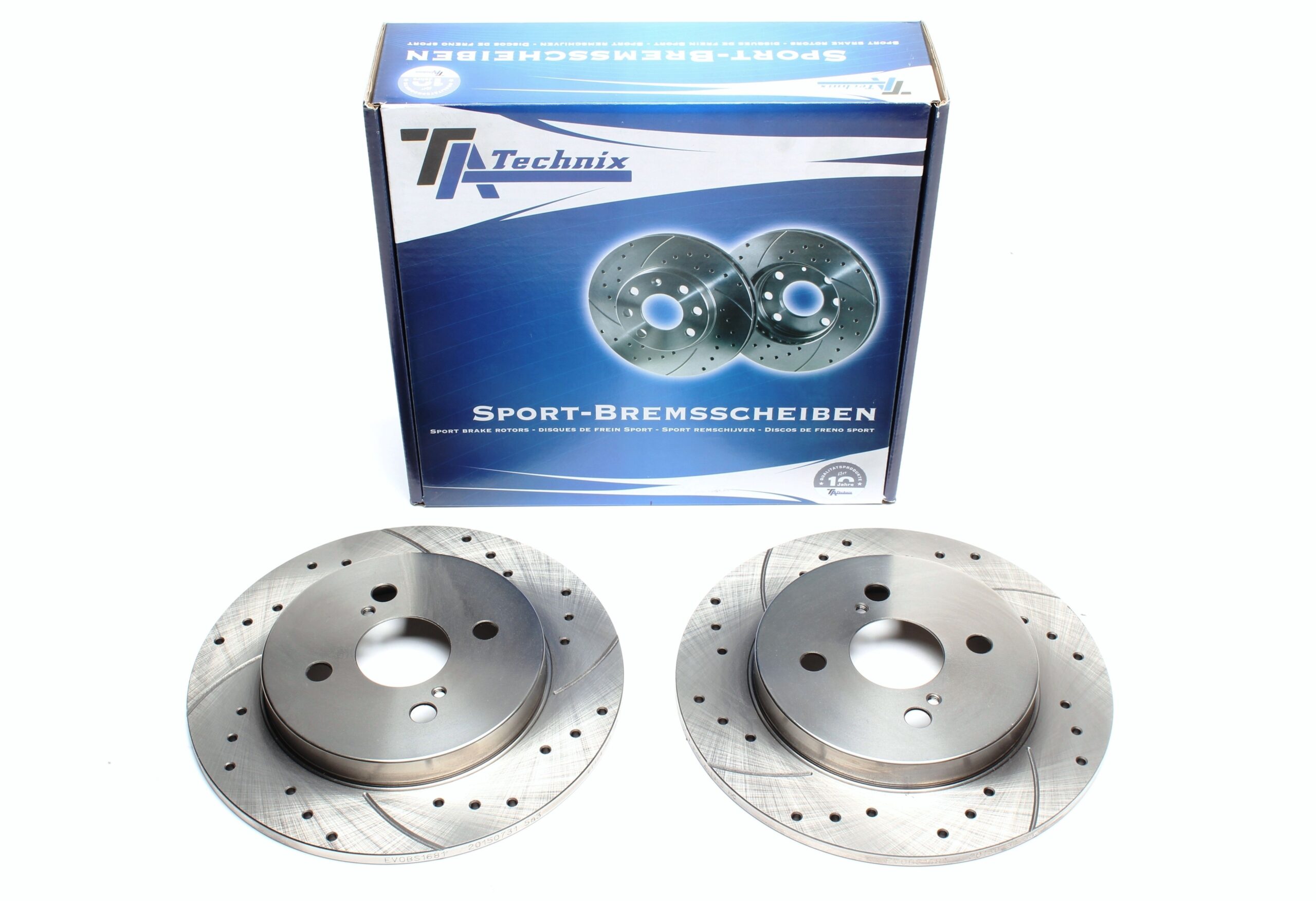 Sport Bremsscheiben Satz Hinterachse passend für Aston Martin Cygnet / Toyota IQ / Yaris