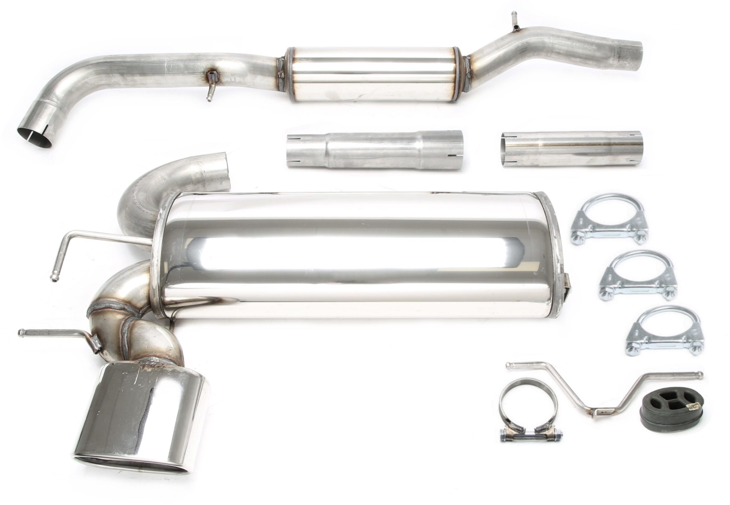Edelstahlanlage 1x85x150mm passend für Audi A3 S3 Quattro 8L