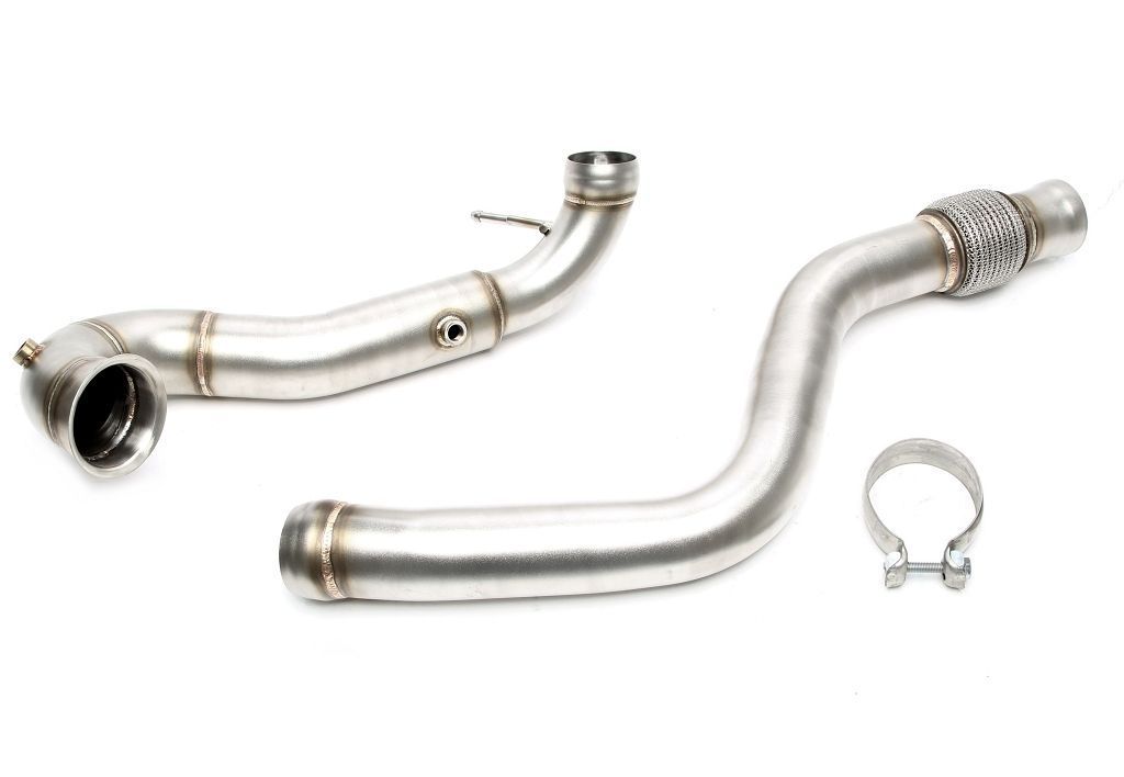 Downpipe ohne Katalysator mit Flexrohr passend für Mercedes Benz CLA-Klasse Coupe C117, CLA Shooting Brake X117, C45 AMG