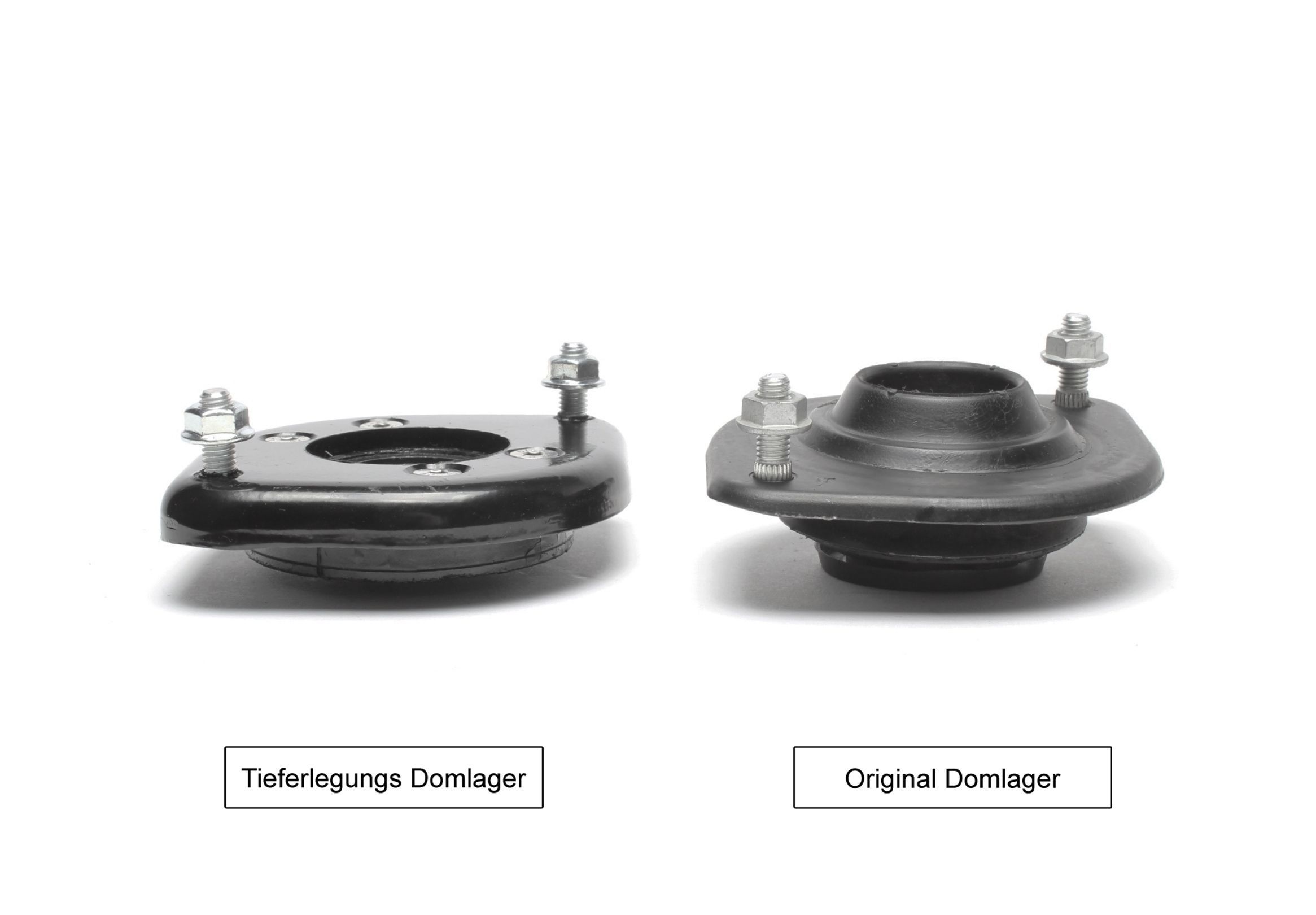 Tieferlegungs-Domlager Set / Vorderachse -25mm / Airride / Luftfahrwerk +Gewindefahrwerk / passend für Opel Corsa A +B / Tigra A / Combo