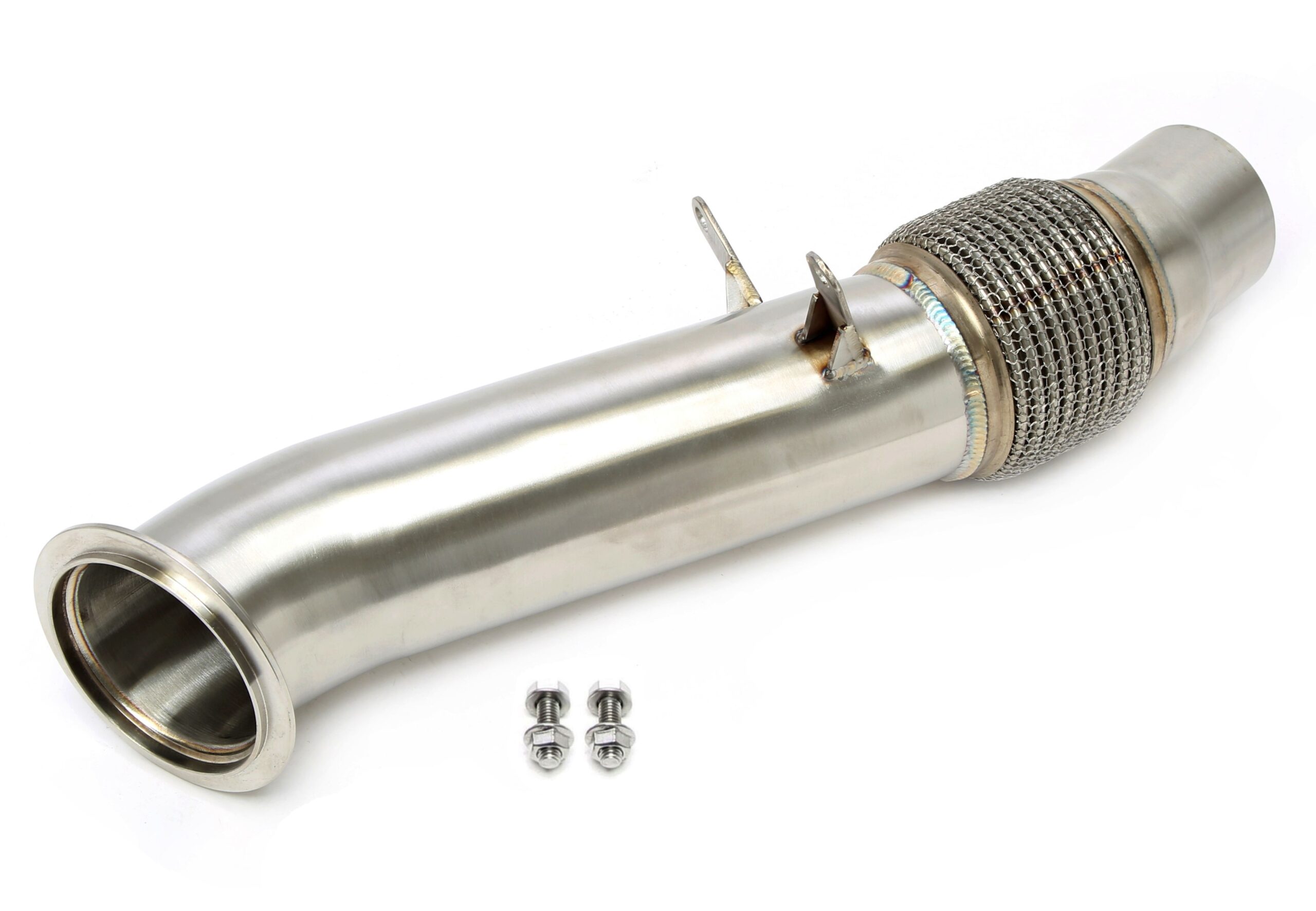 Downpipe ohne Katalysator mit Flexrohr passend für BMW 5er Serie Typ F10, F11, F07, 6er Serie Typ F12, F13, F06, 7er Serie Typ F01, F02, X5 mit EWG Typ F15, X6 mit EWG Typ F16, - Motorcode N55