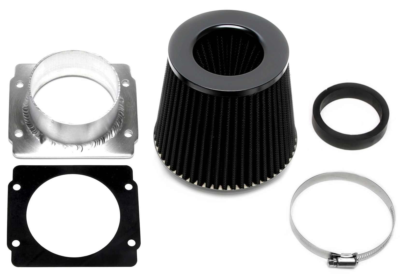 schwarzer Sportluftfilter mit Adapter / BMW 3er Serie / E36 / 4-Zylinder