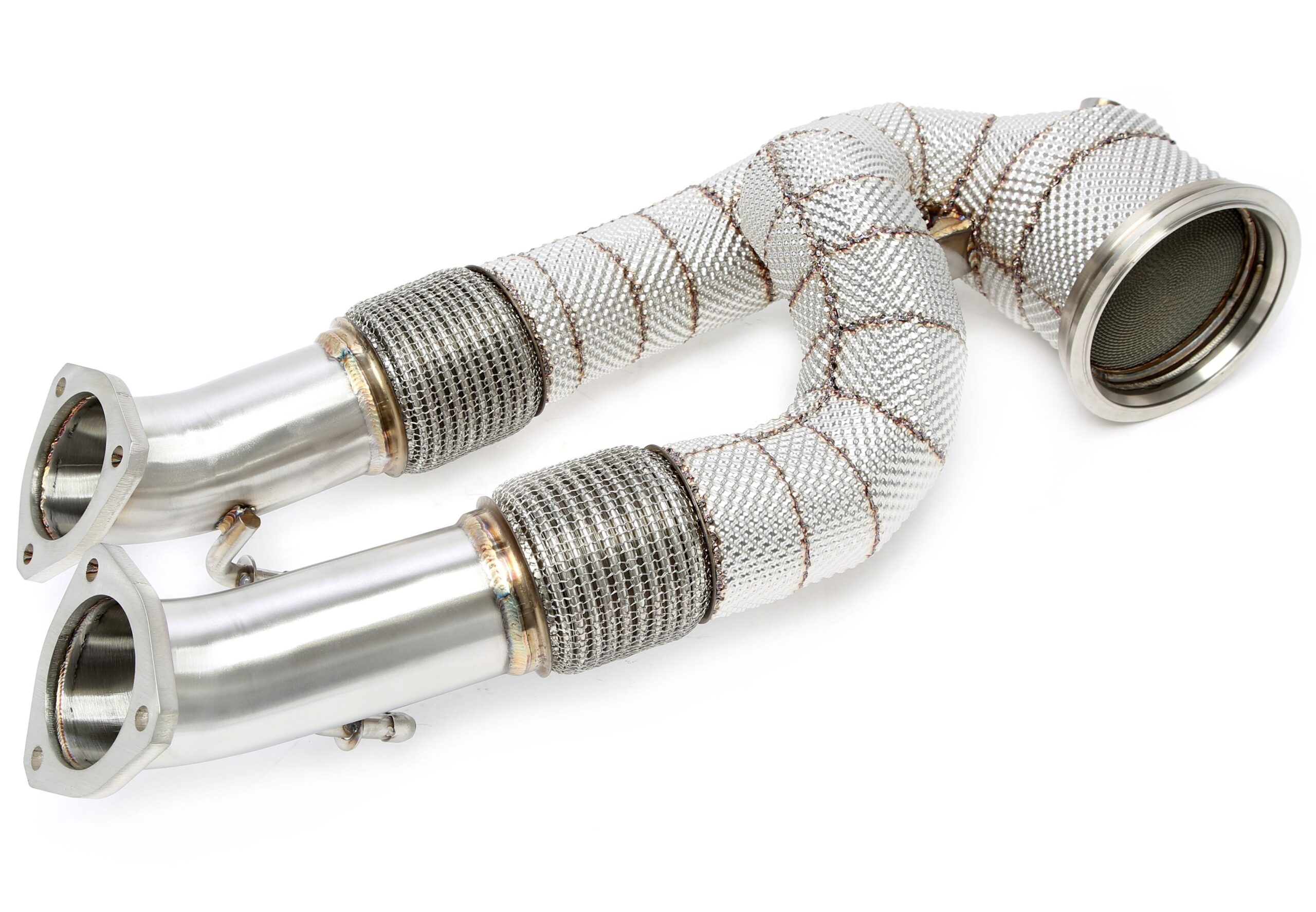 Downpipe mit Hitzeschild und Katalysator passend für Audi TT-RS Typ 8J, A3 Sportback RS3 Typ 8P, Q3 RS Quattro 2.5 TFSI Typ 8U