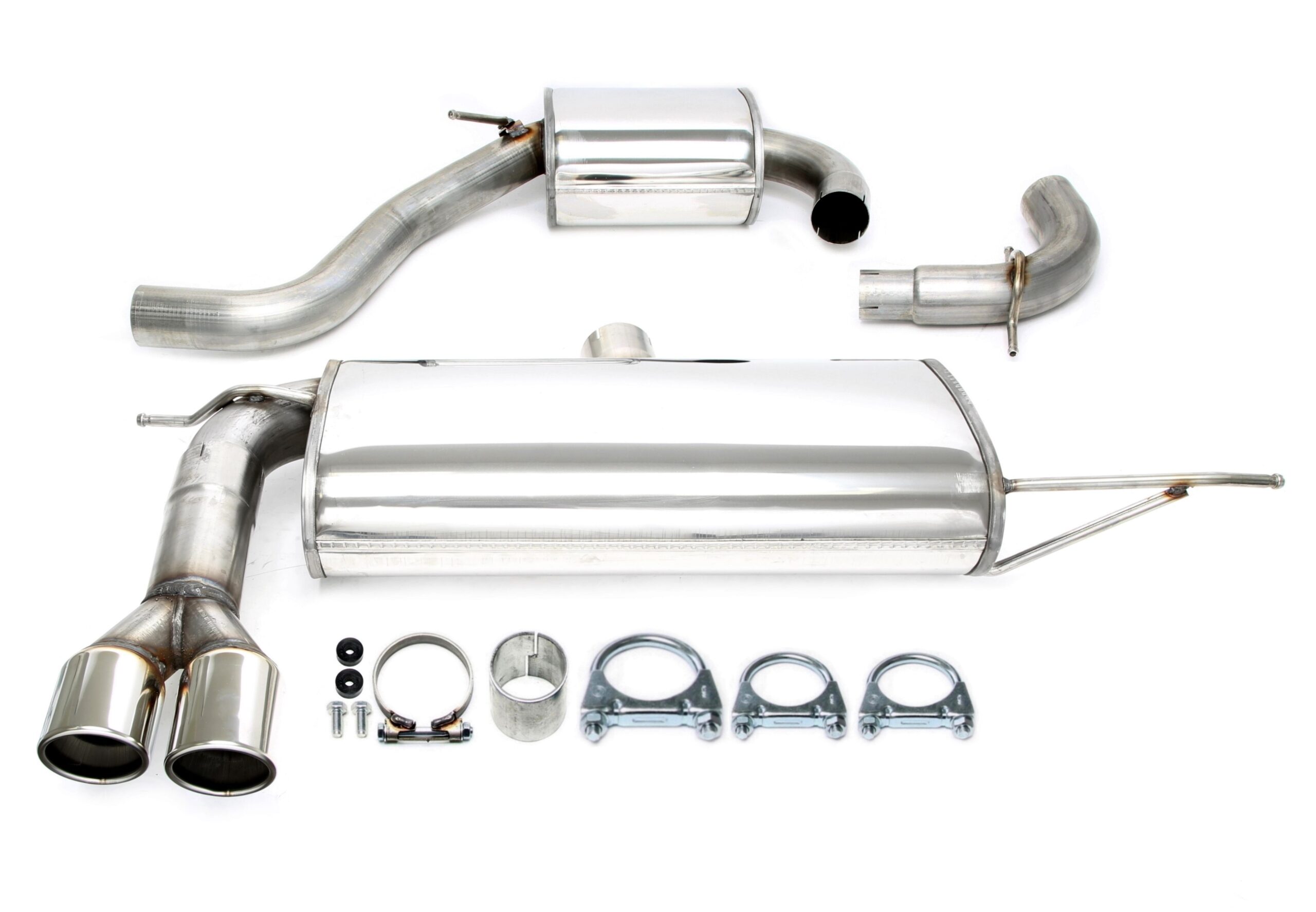 Edelstahlanlage 2x80mm passend für Audi A3 Typ 8P Sportback