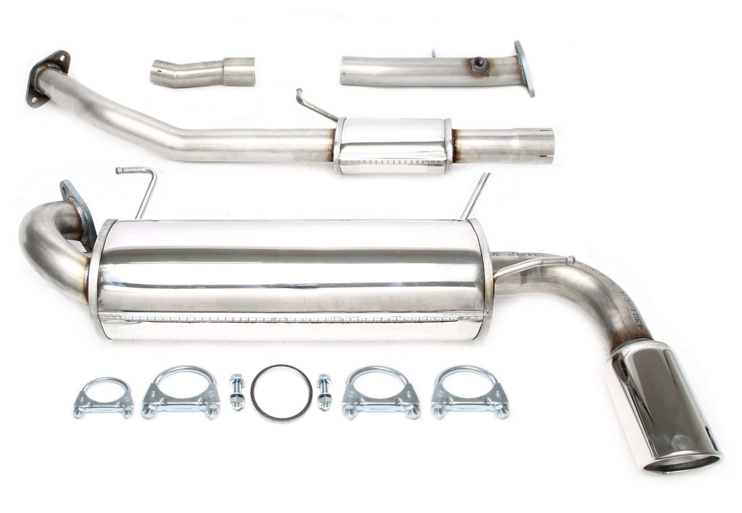 Edelstahlanlage 1x100mm Links+Rechts passend für Mazda MX-5 II Typ NB