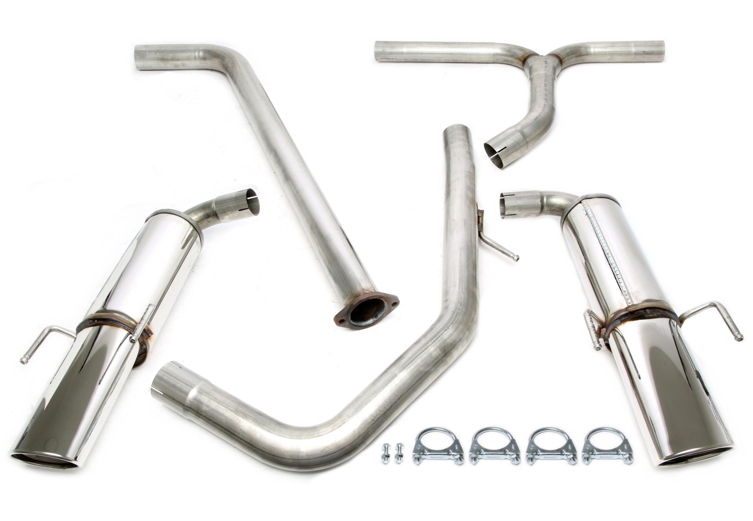 Duplex Edelstahlanlage 1x90x120mm Links+Rechts passend für Opel Insignia A Sports Tourer 2.0l CDTI/2-WD Typ 0G-A