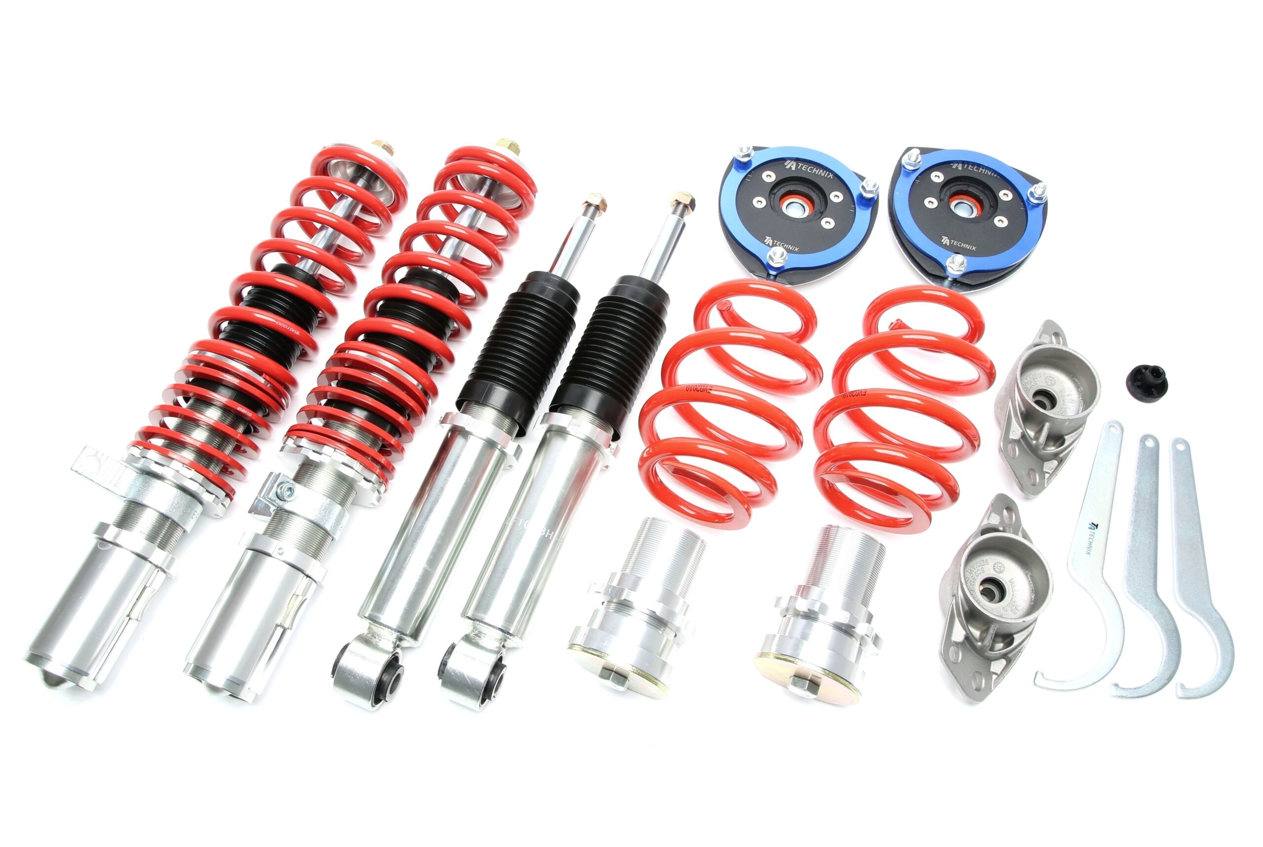 härteverstellbares Gewindefahrwerk - Deep Version - passend für Audi A3 / Seat Altea, Leon, Toldeo III / Skoda Octavia, Superb / VW Beetle, Eos, Golf V+VI, Golf Cabriolet, Golf Plus, Jetta III+IV, Passat, Passat CC, CC, Scirocco, Touran