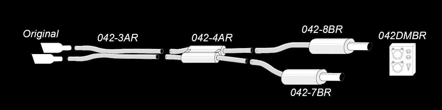 Duplex Edelstahlanlage 1x100mm Links+Rechts passend für Audi A6 Quattro Limo.+Avant 2.4+3.0l Typ 4B-C5