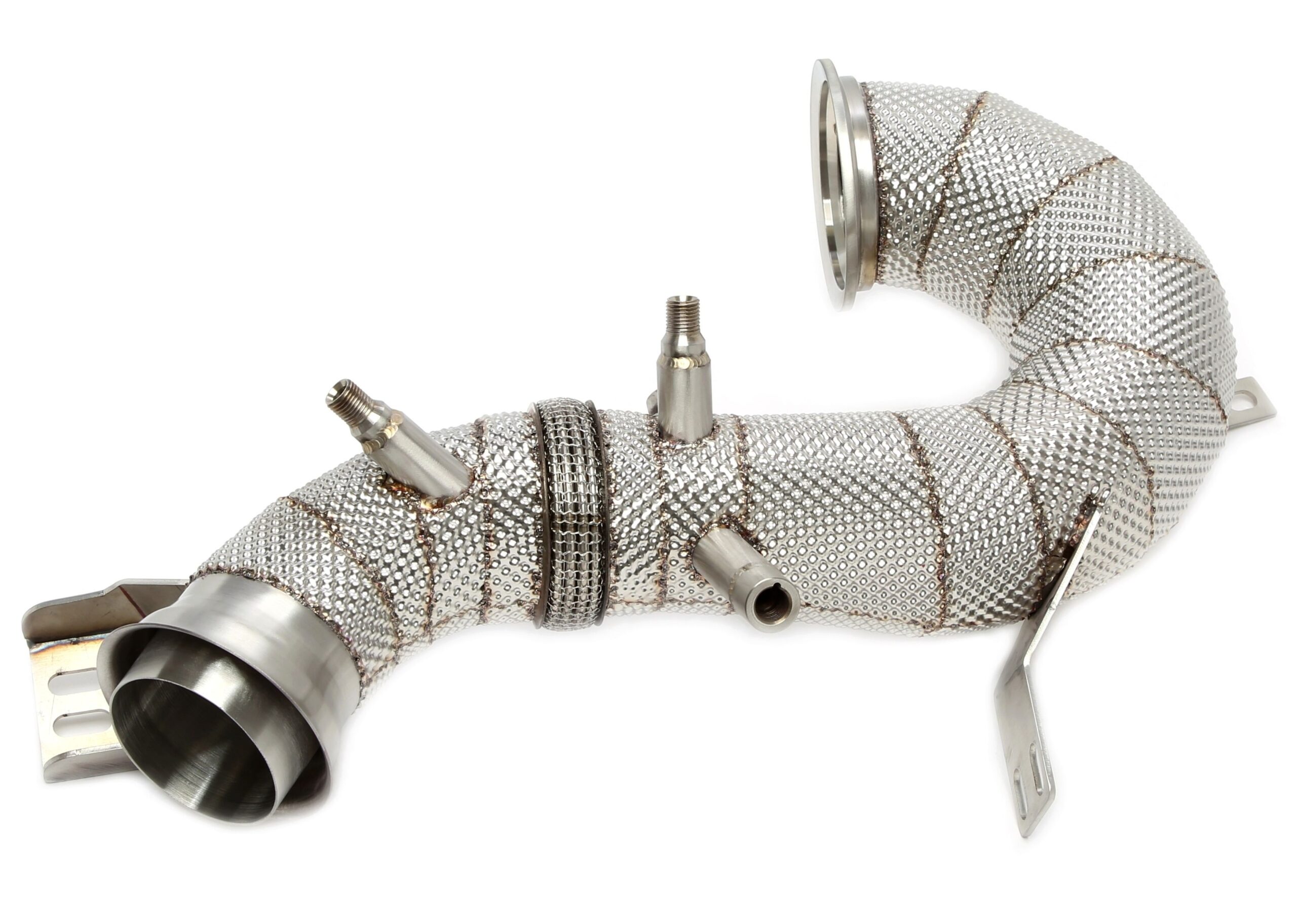 Downpipe mit Hitzeschild ohne Katalysator passend für Mercedes-Benz AMG GT GT43/GT53 X290, E-Klasse W213, CLS-Klasse C257, GLE-Klasse V167, S-Klasse W222 - Motorcode M256