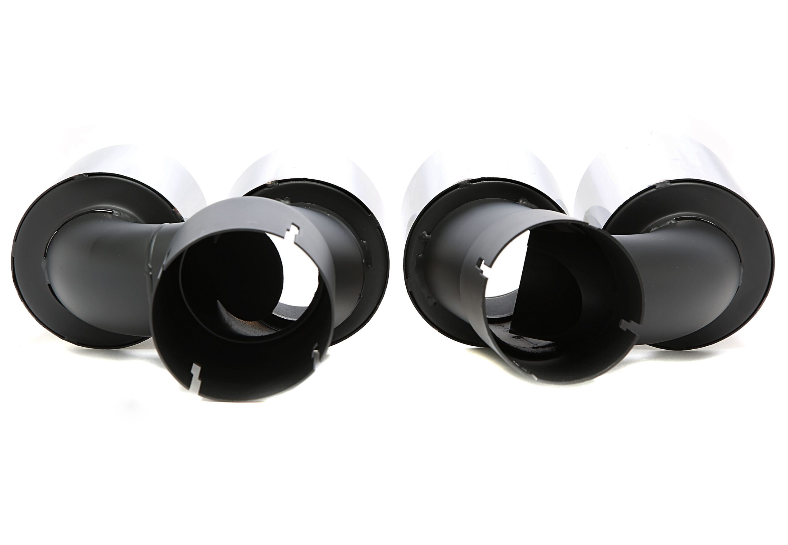 Endrohrblende zum anschrauben "double design" oval in chrom/glänzend passend für BMW 5er Serie (G30, G31)