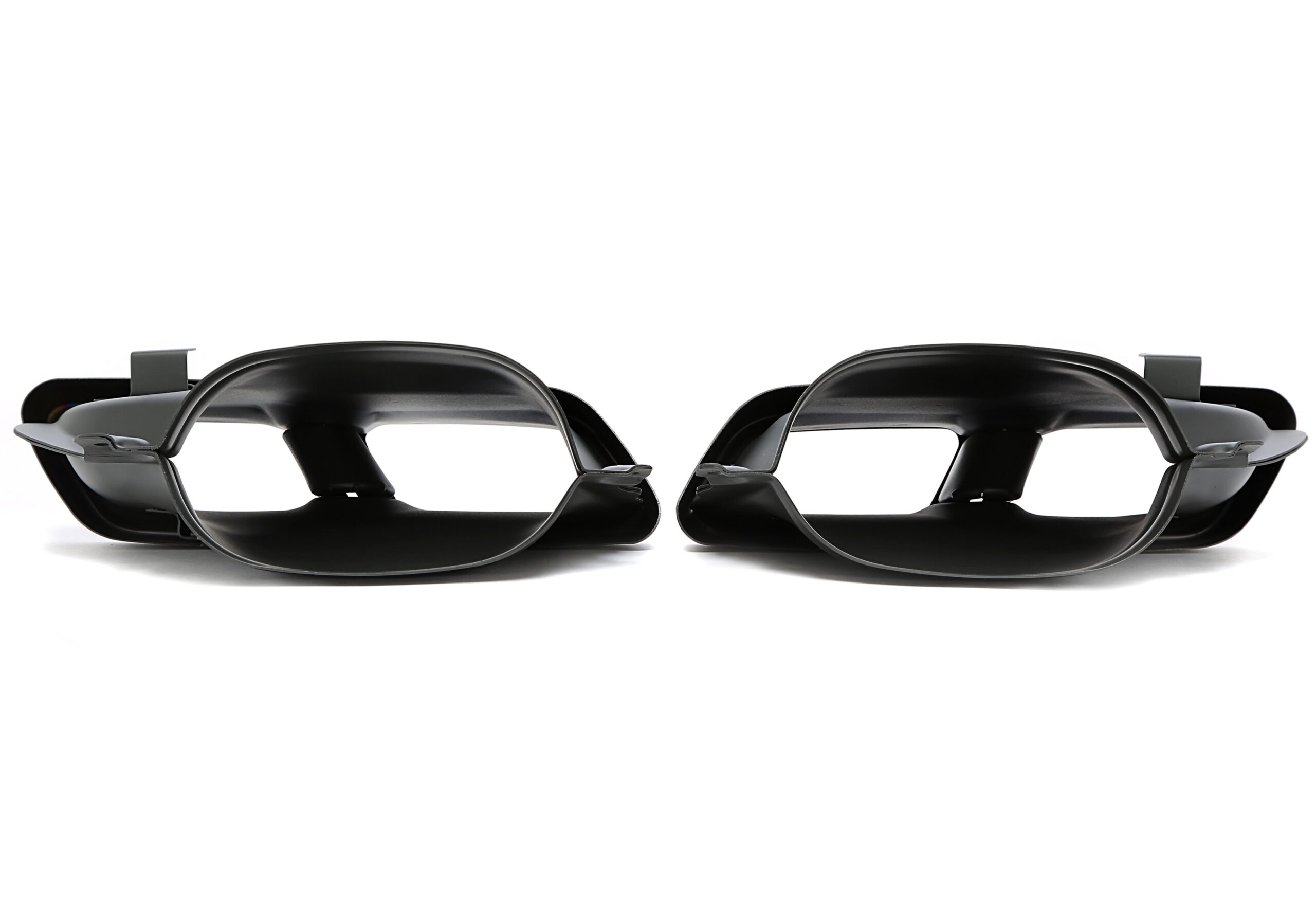 Endrohrblende zum anschrauben "double design" in schwarz/glänzend passend für Mercedes Benz C-Klasse (W205) / GLC-Klasse (X/C253)