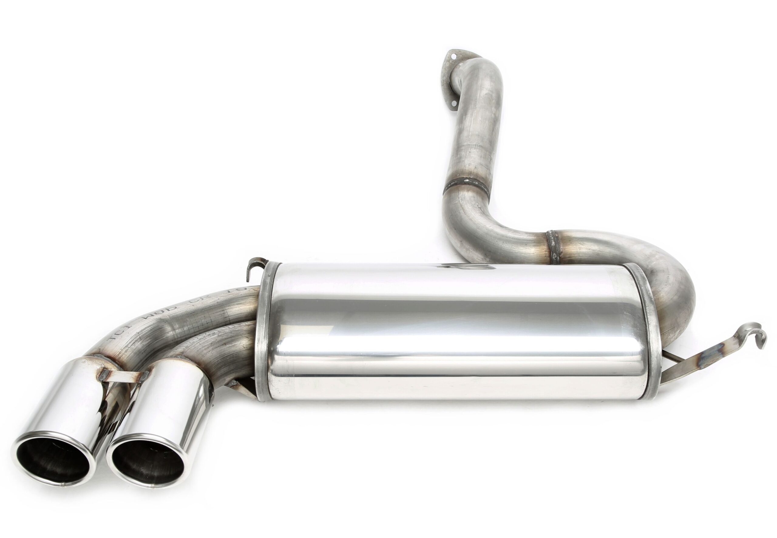 Edelstahlanlage 2x80mm passend für Audi Quattro TYP 85, 90 Quattro TYP 89Q, Coupe Quattro/S2 TYP 89Q