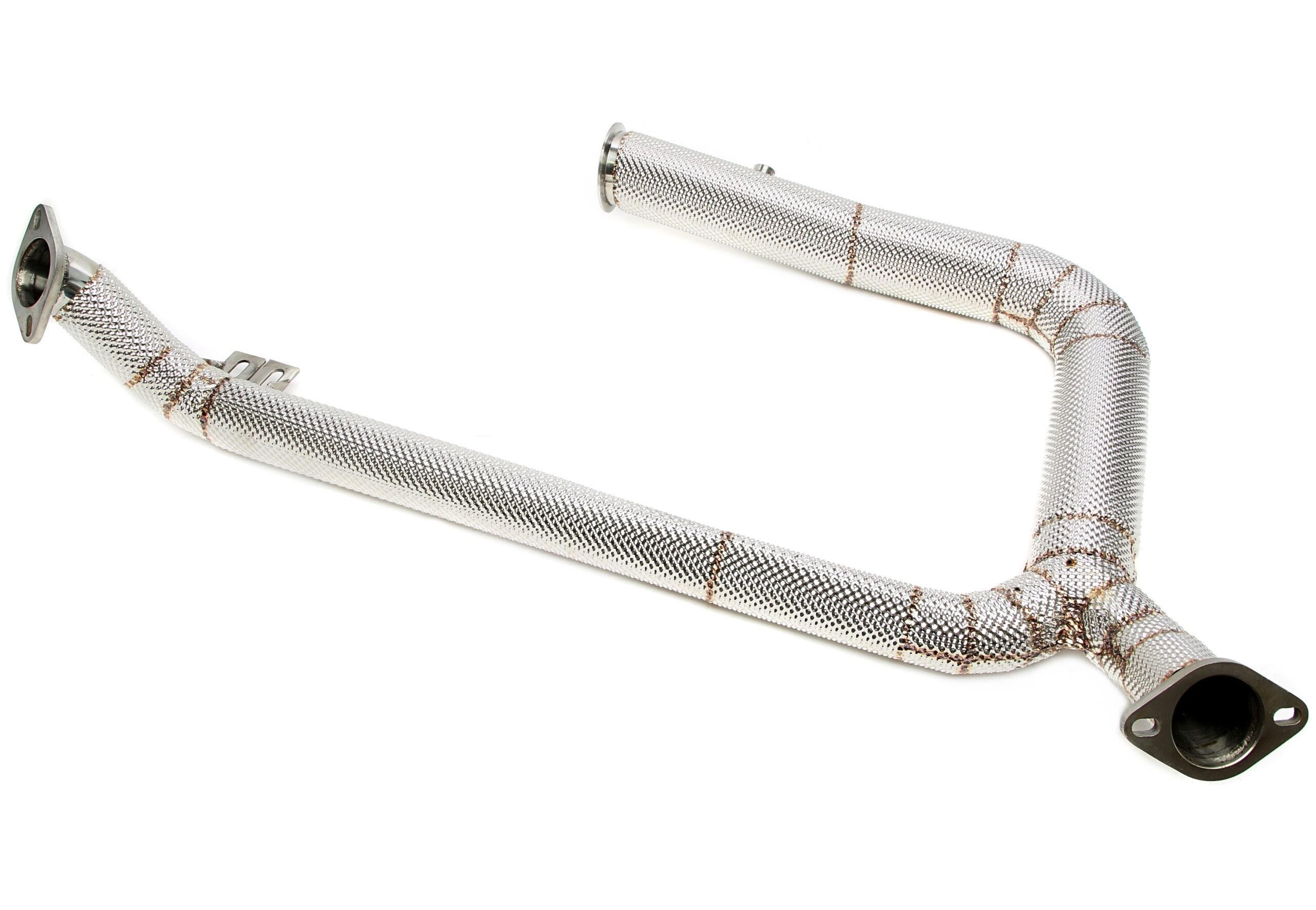 Downpipe mit Hitzeschutz ohne Katalysator passend für Porsche 718 Boxster/718 Cayman 2.0/2.5l Typ 982