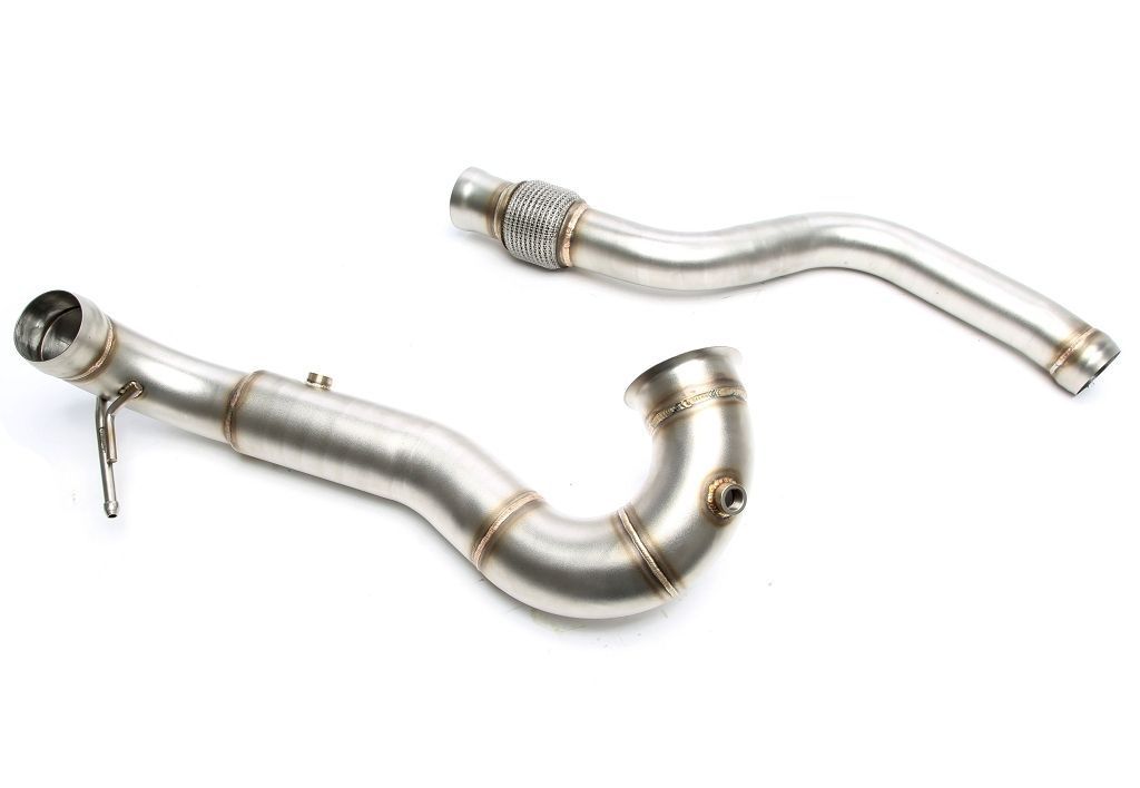 Downpipe ohne Katalysator mit Flexrohr passend für Mercedes Benz CLA-Klasse Coupe C117, CLA Shooting Brake X117, C45 AMG