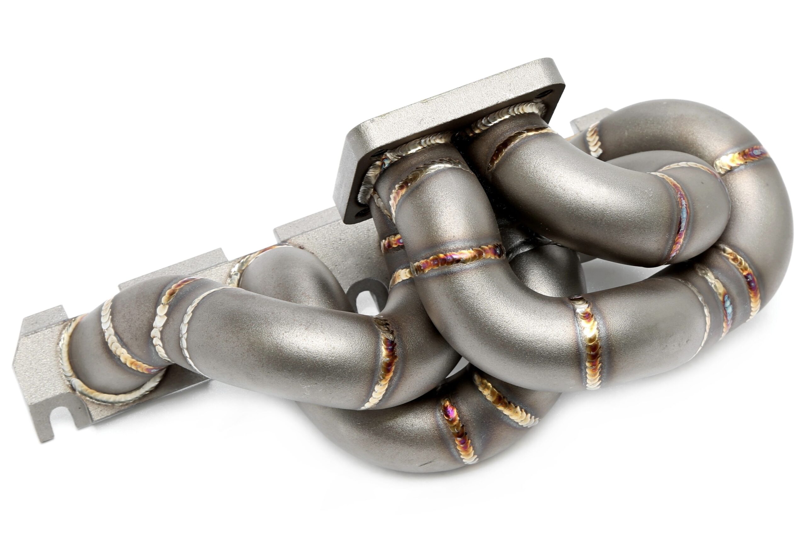 Turbokrümmer/Stossaufladungskrümmer Edelstahl mit T4 Flansch passend für Audi/Seat Skoda/VW Motoren (MQB) EA113 / EA888 mit 2.0l TFSI/TSI mit Motoren