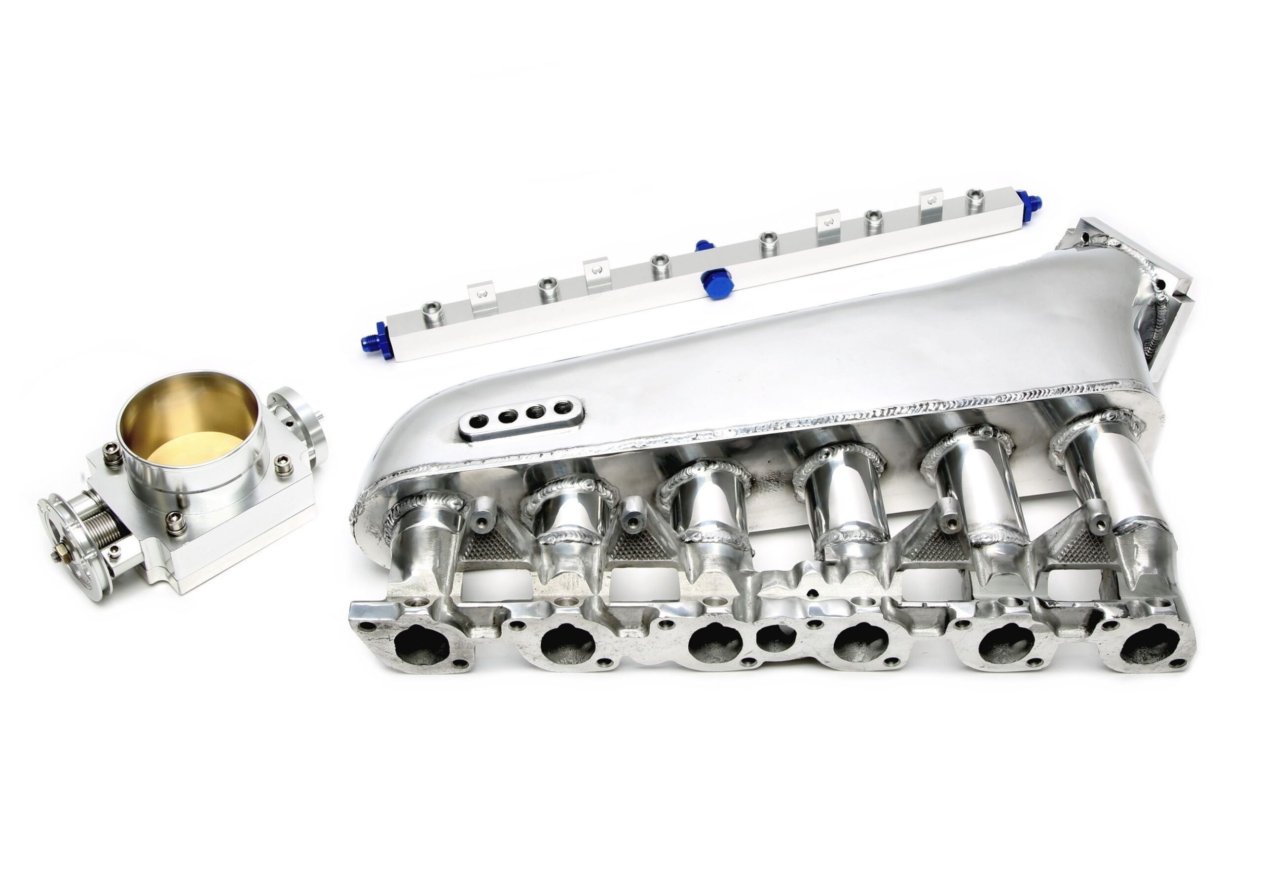 Ansaugbrücken Set silber passend für BMW 3+5er Serie E30+E34 - Motorcode M20