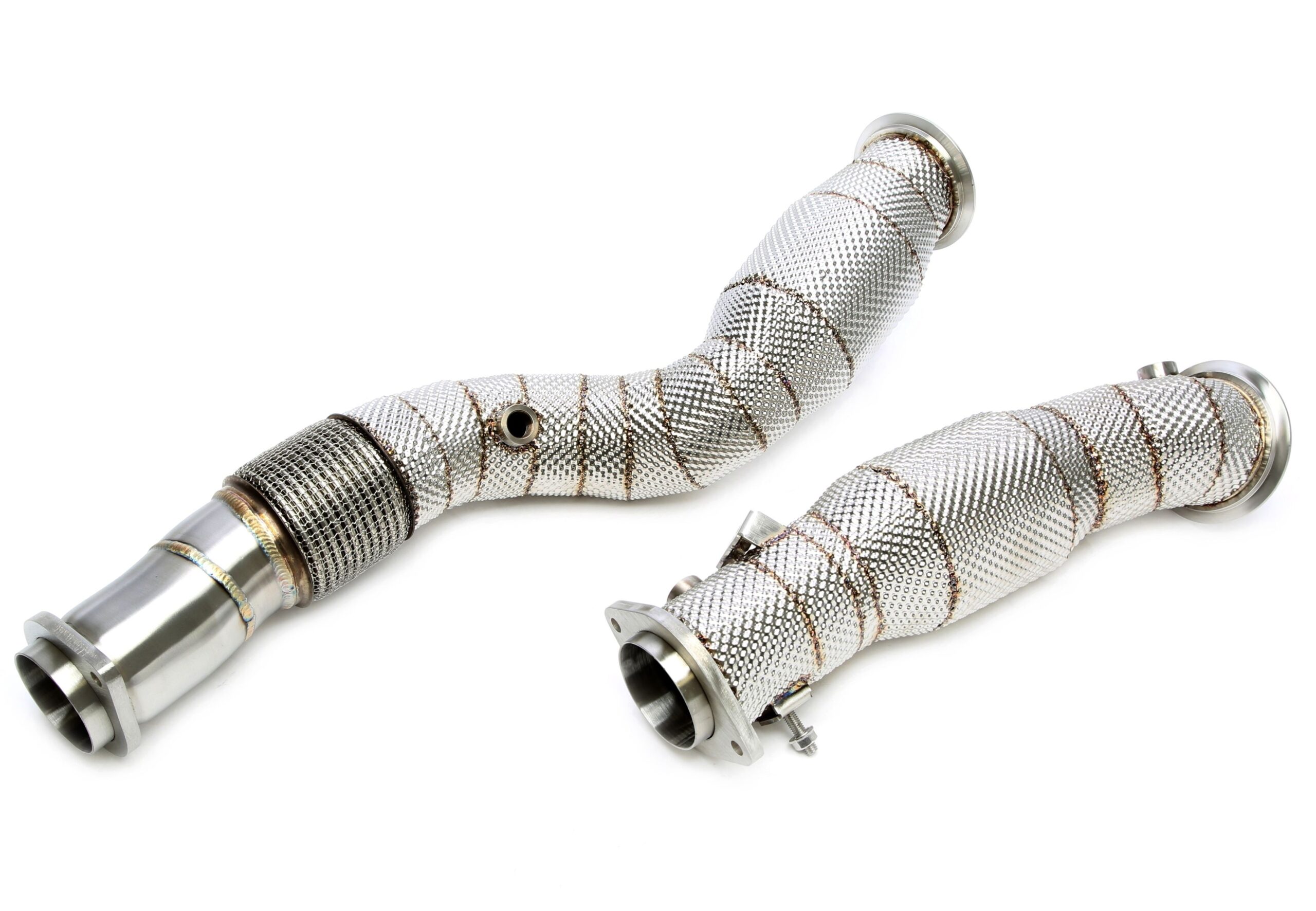 Downpipe mit Hitzeschild und Katalysator passend für BMW 2er Serie M2 Typ G87, 3er Serie M3 Typ G80, 4er Serie M4 Typ G82 - Motorcode S58