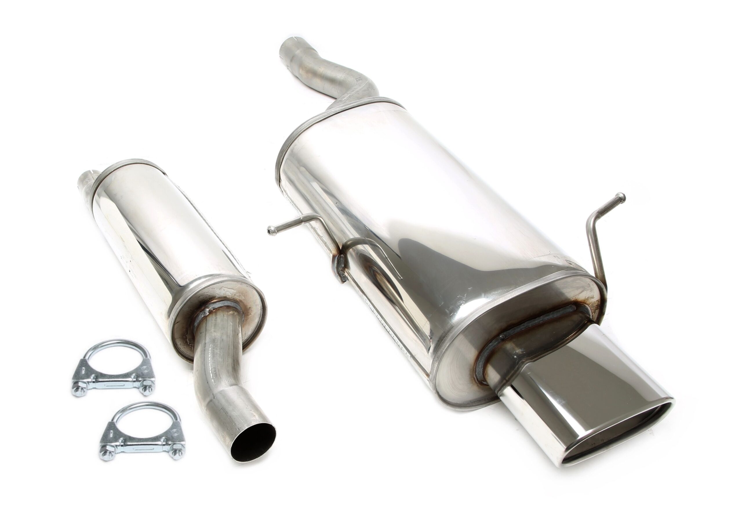 Edelstahlanlage 85x150mm passend für BMW 316i/318i E46 Limo./Coupé/Touring