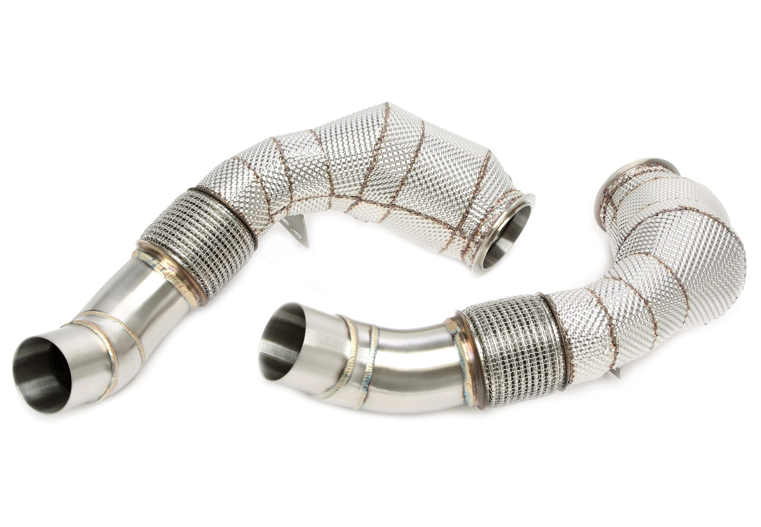 Downpipe mit Hitzeschild und Katalysator passend für BMW 5er Serie M5 Typ F10, 6er Serie M6 Typ F12/F13/F06 - Motorcode S63 B44