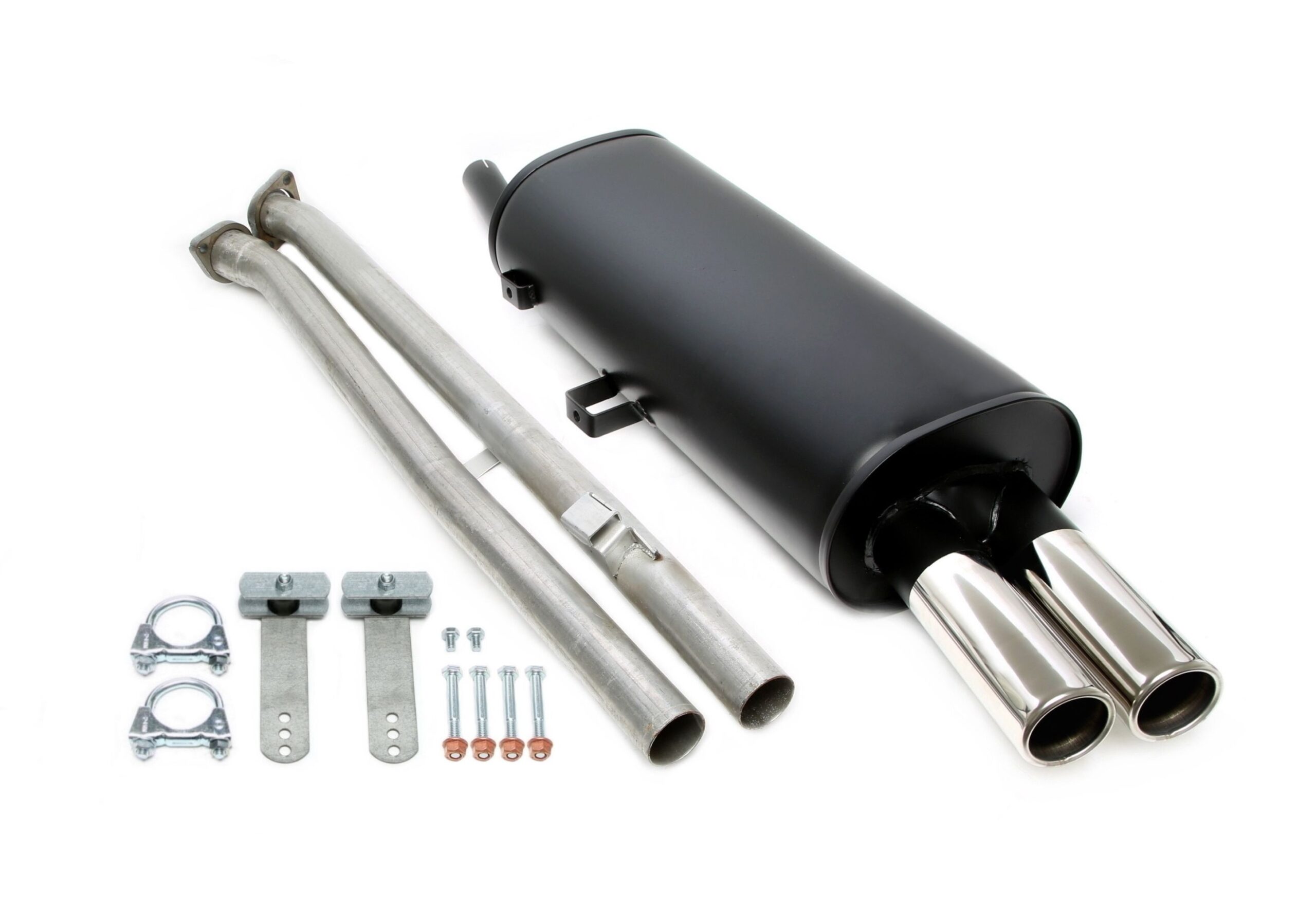 Sportauspuffanlage 2x70mm passend für BMW 320i/325i/325ix E30 Kat.