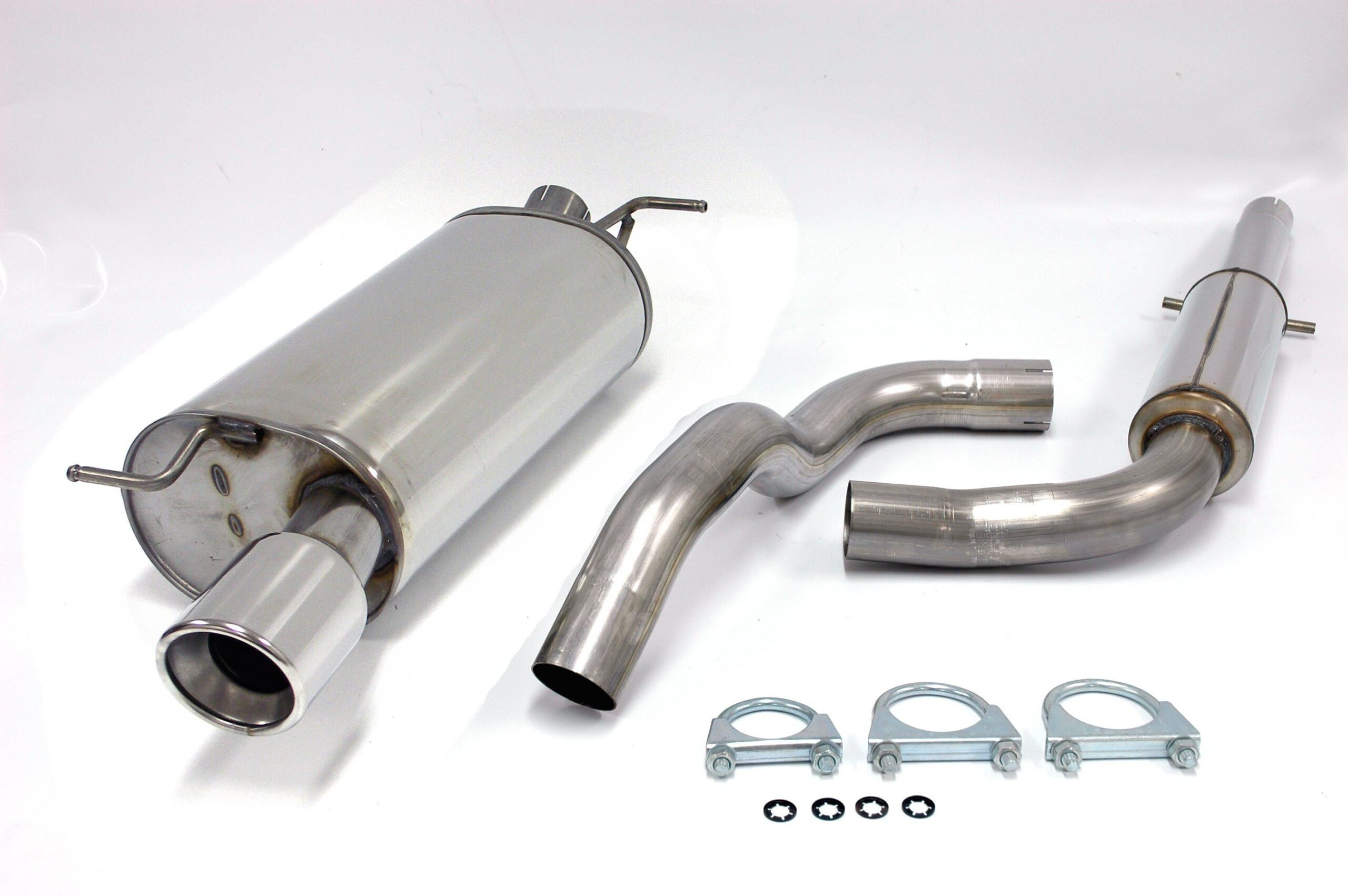 Edelstahlanlage 1x100mm passend für Audi TT Coupe/Roadster mit Frontantrieb Typ 8N