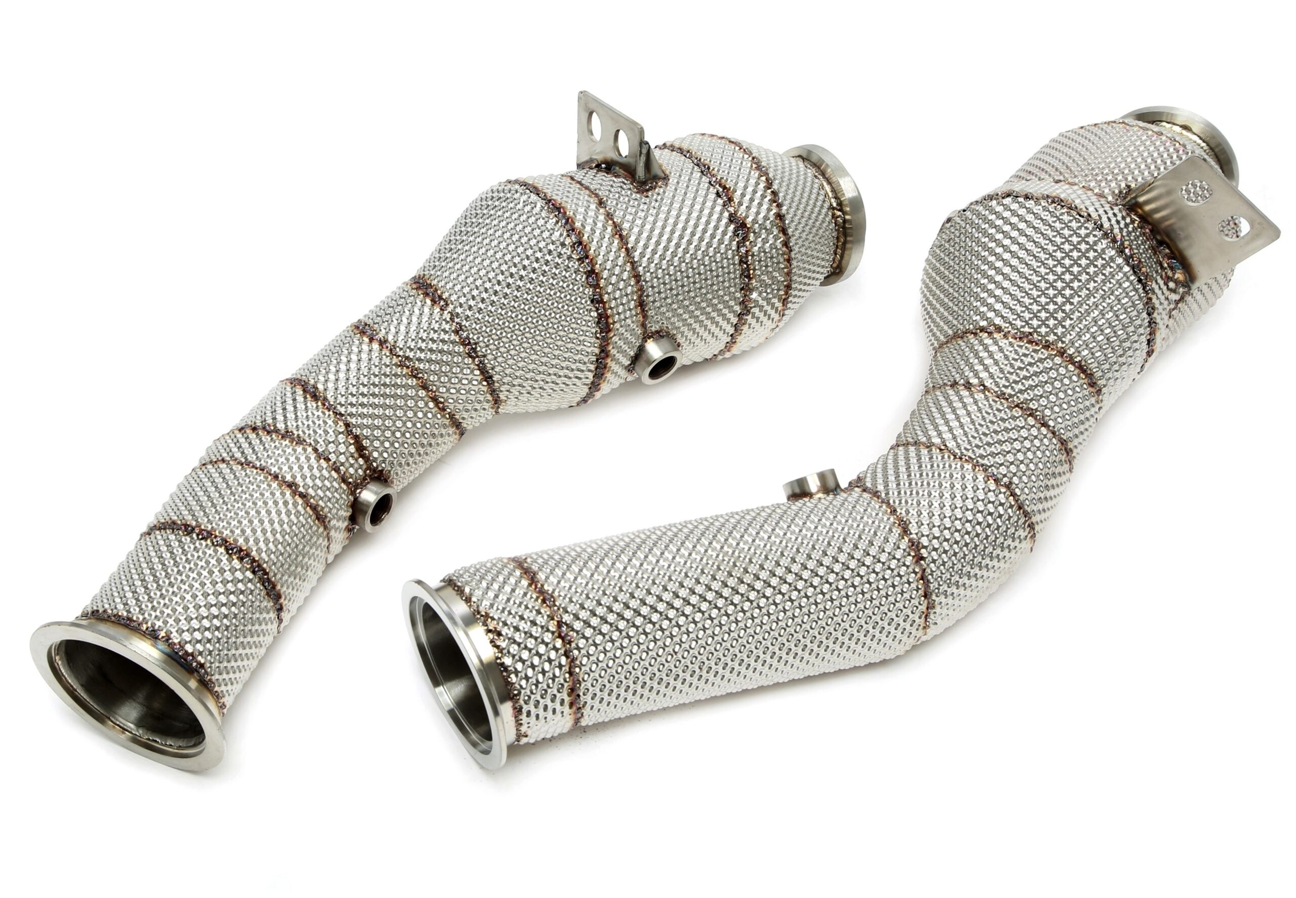 Downpipe mit Hitzeschild und Katalysator passend für Mercedes-Benz C-Klasse W205, E-Klasse W212, W213 - Motorcode M276