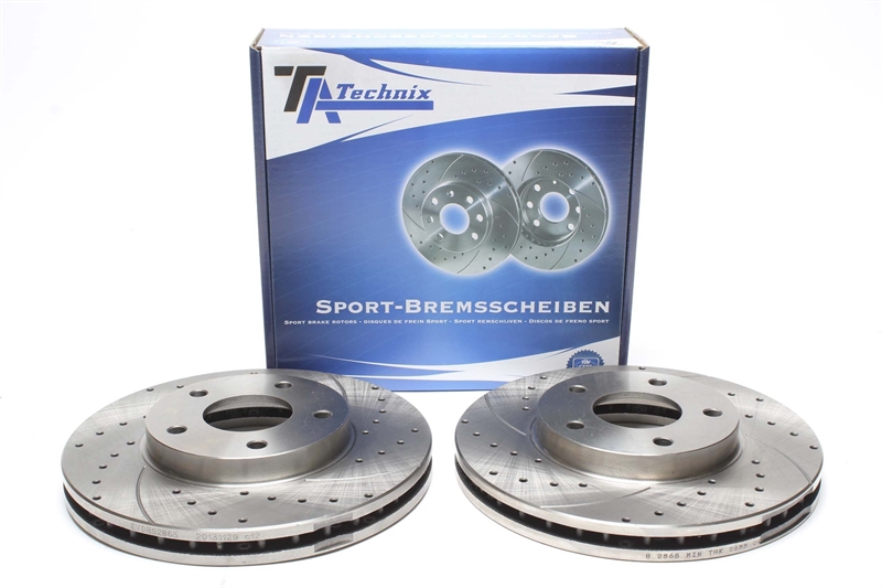 Sport Bremsscheiben Satz Vorderachse passend für Nissan Almera Tino / Maxima QX II / Maxima Station Wagon / Primera / X-Trail