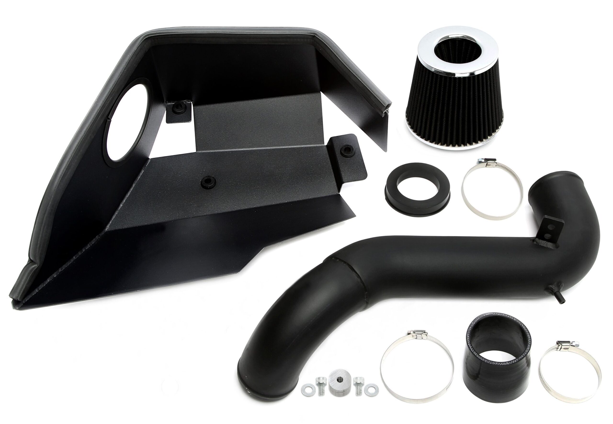 Ansaugrohr Kit schwarz / air intake kit / passend für Audi A3 (8V)/ Seat Leon (5F)/ Skoda Octavia (5E)/ VW Golf VII (AU) mit 1.8l TFSI / 2.0l TSI / TFSI Motoren / Modelle ab 2014
