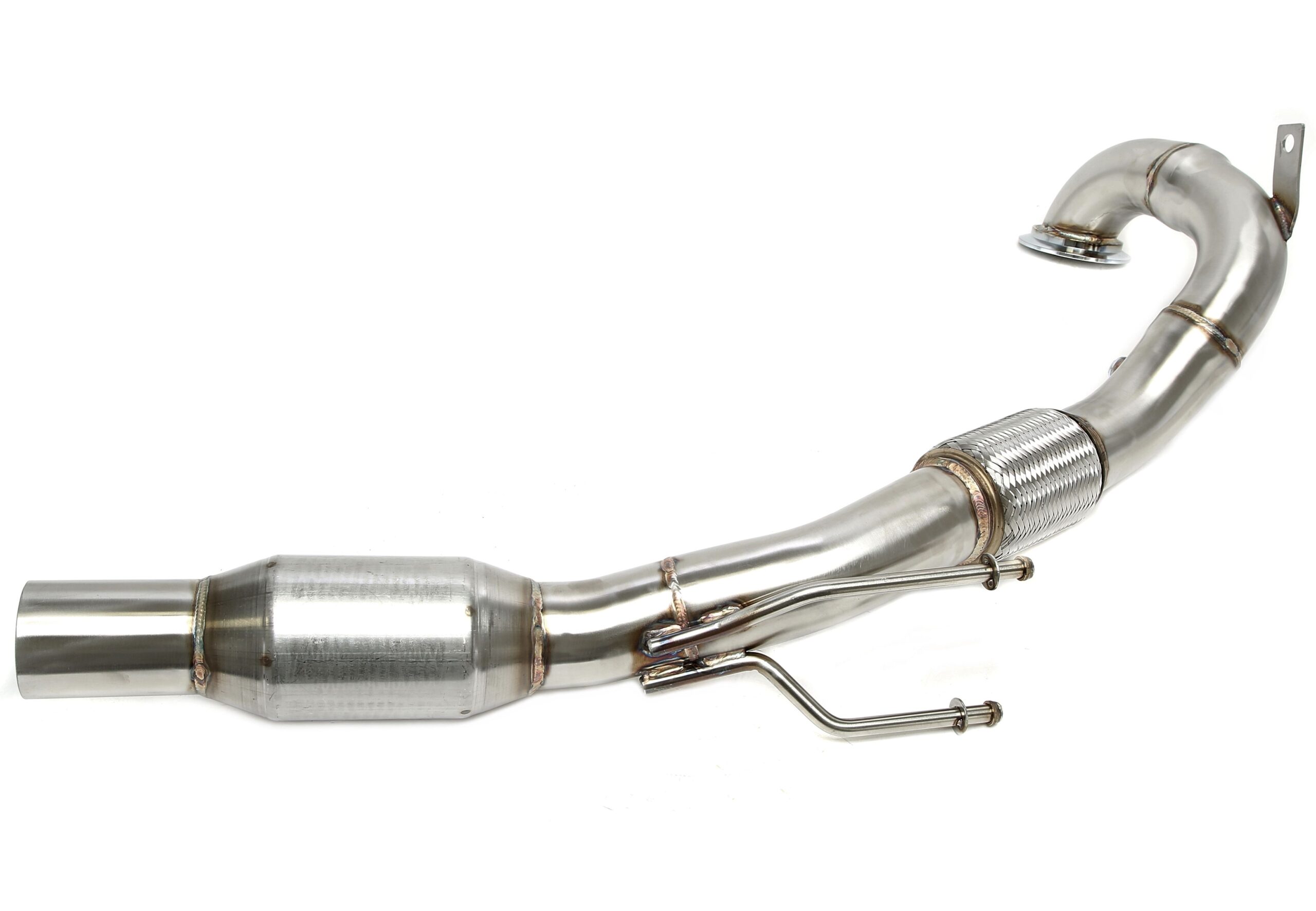 Downpipe mit Katalysator +Flexrohr passend für Audi A3 (8V) / Seat Leon (5F) / Skoda Octavia (5E), Superb (3T) / VW Golf VII (AU) / Passat (3C)