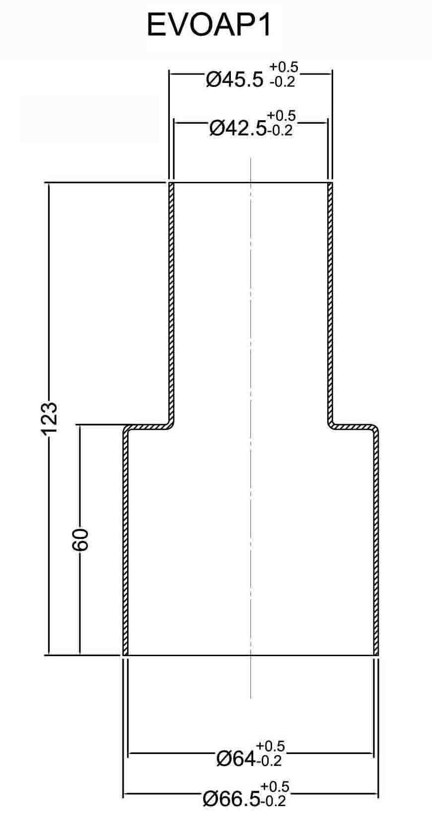 Auspuff-Anschlußadapter von 42mm auf 63,5mm