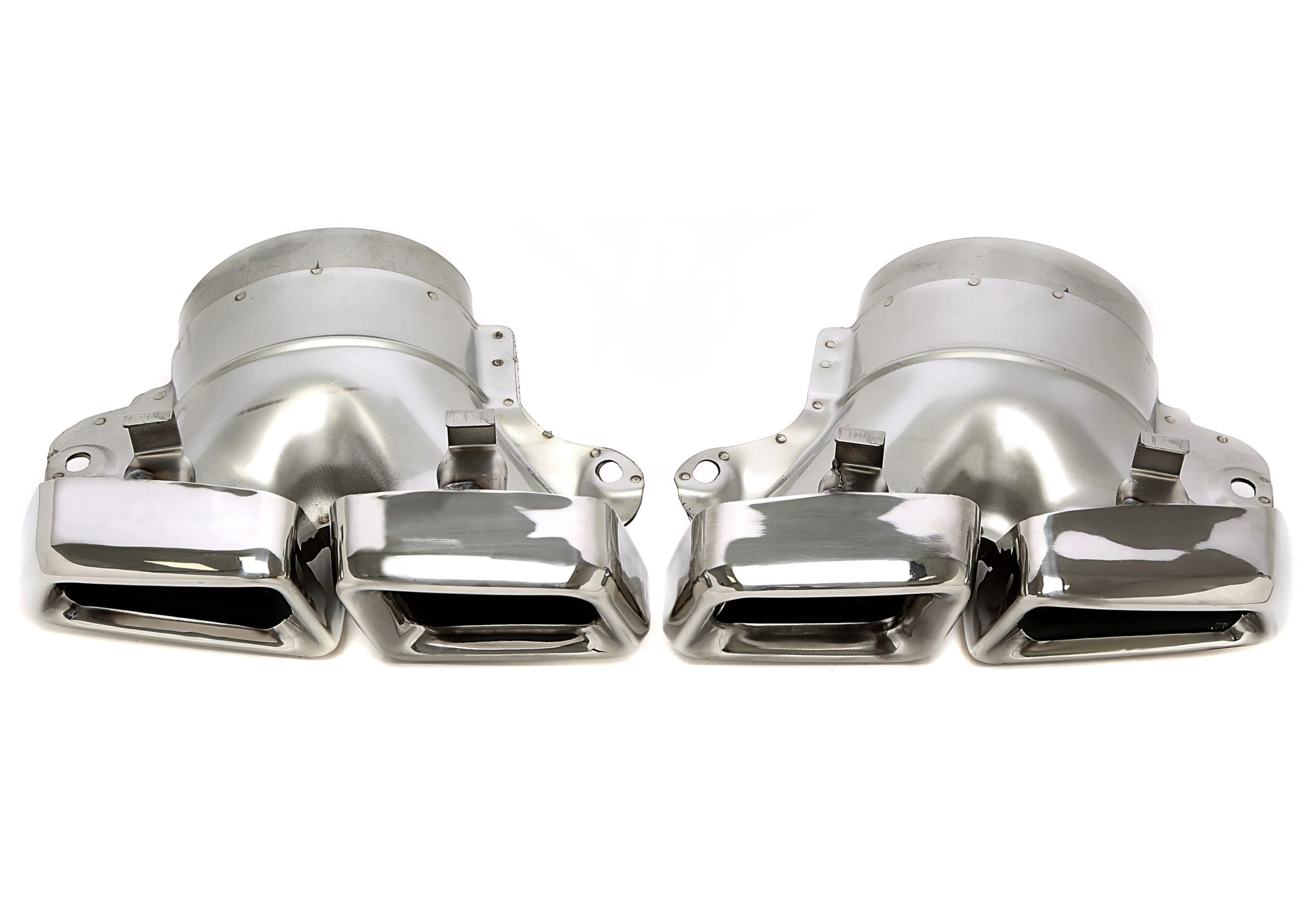 Endrohrblende zum anschrauben "double design" in chrom/glänzend passend für Mercedes Benz ML-Klasse (W166)