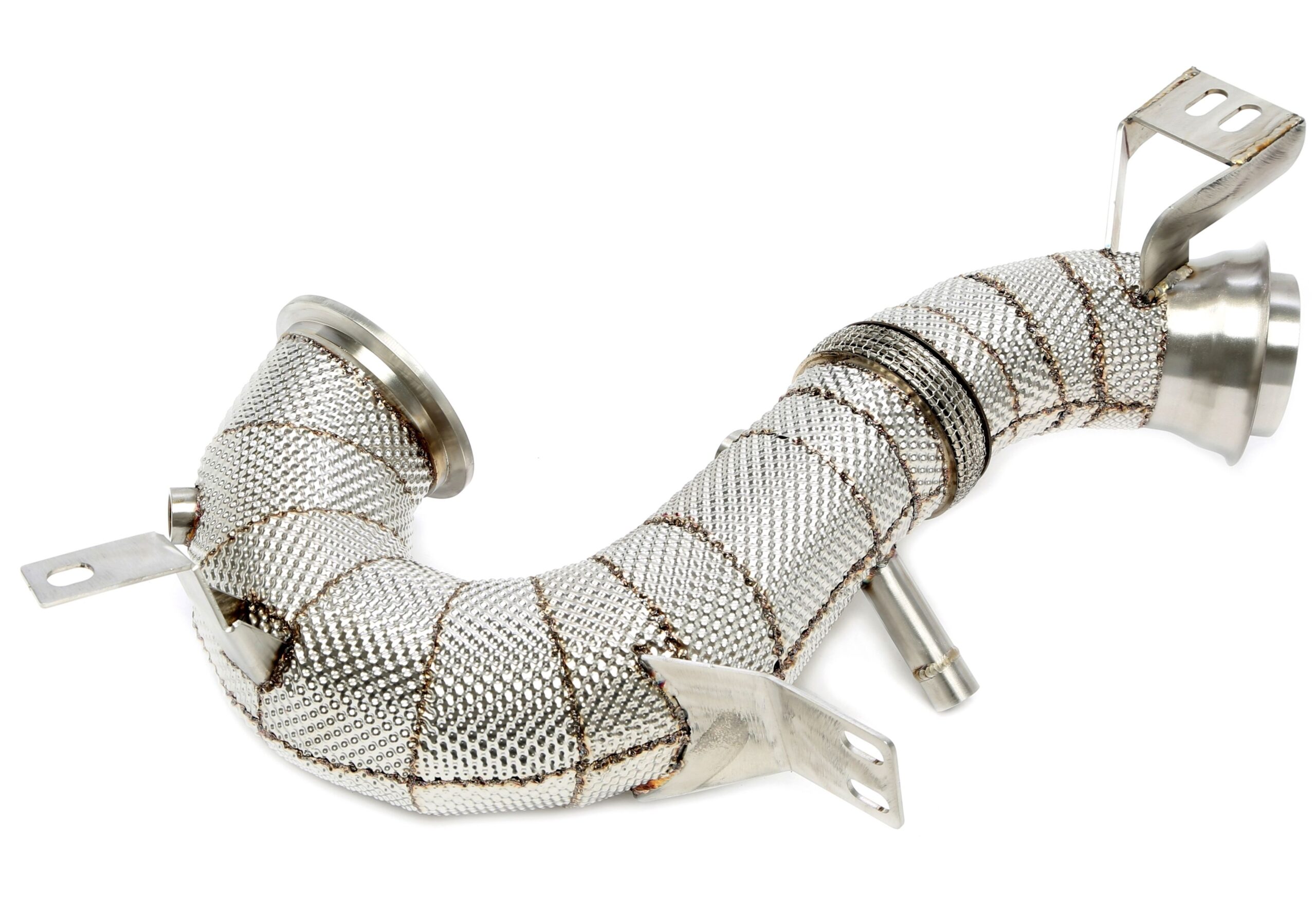 Downpipe mit Hitzeschild ohne Katalysator passend für Mercedes-Benz AMG GT GT43/GT53 X290, E-Klasse W213, CLS-Klasse C257, GLE-Klasse V167, S-Klasse W222 - Motorcode M256