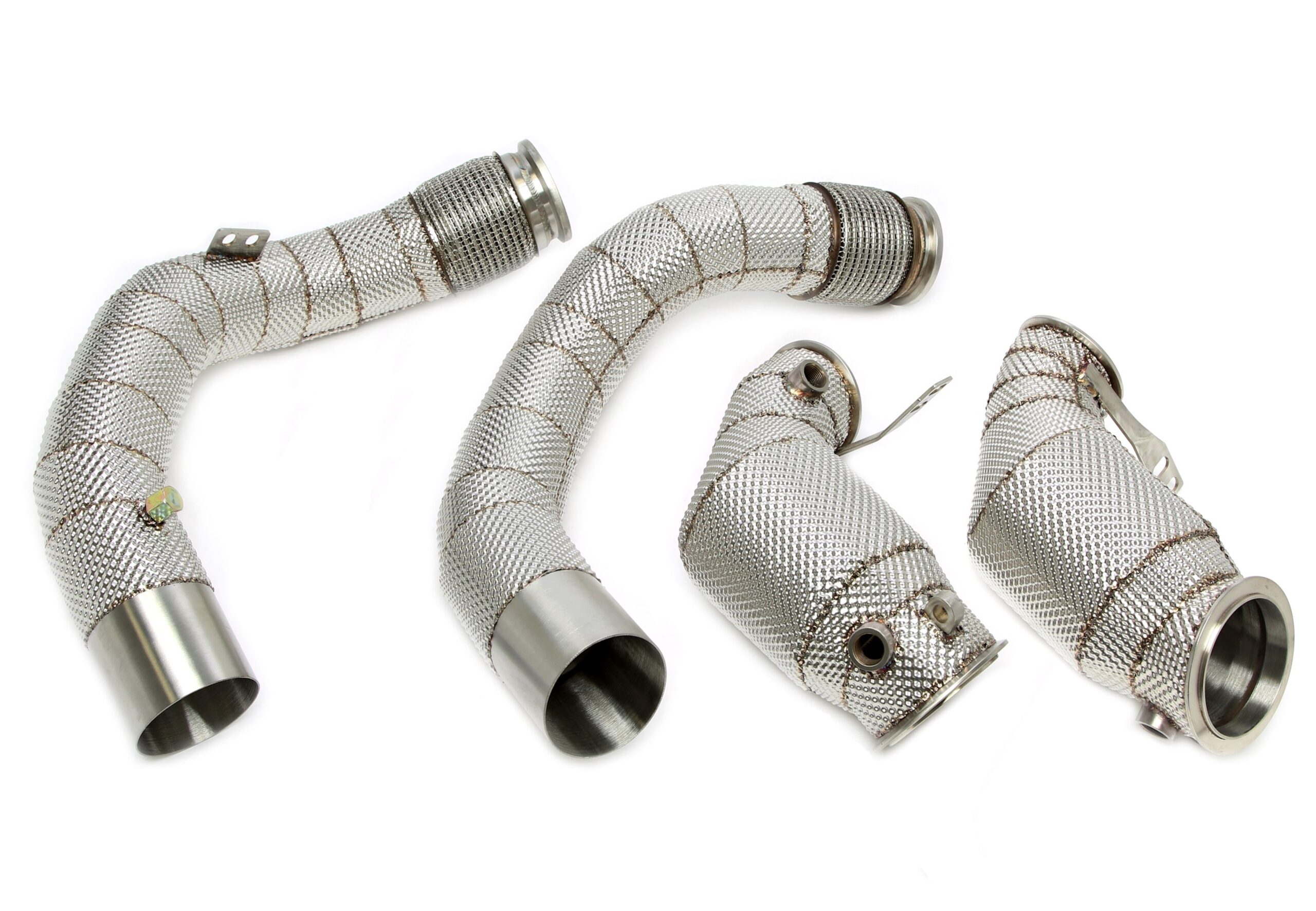 Downpipe mit Hitzeschild und Katalysator passend für X5 M Typ F95, X6 M Typ F96 ab BJ 2020-2022 - Motorcode S63