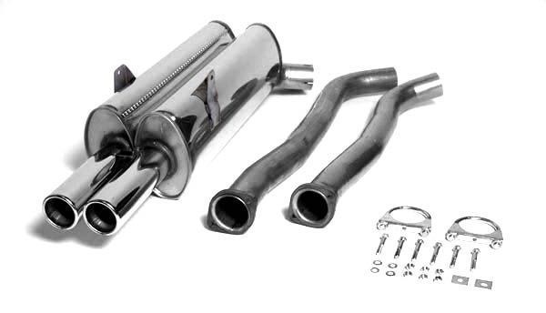 Edelstahlanlage 2x70mm passend für BMW M3 E36 Limo./Coupé/Cabrio