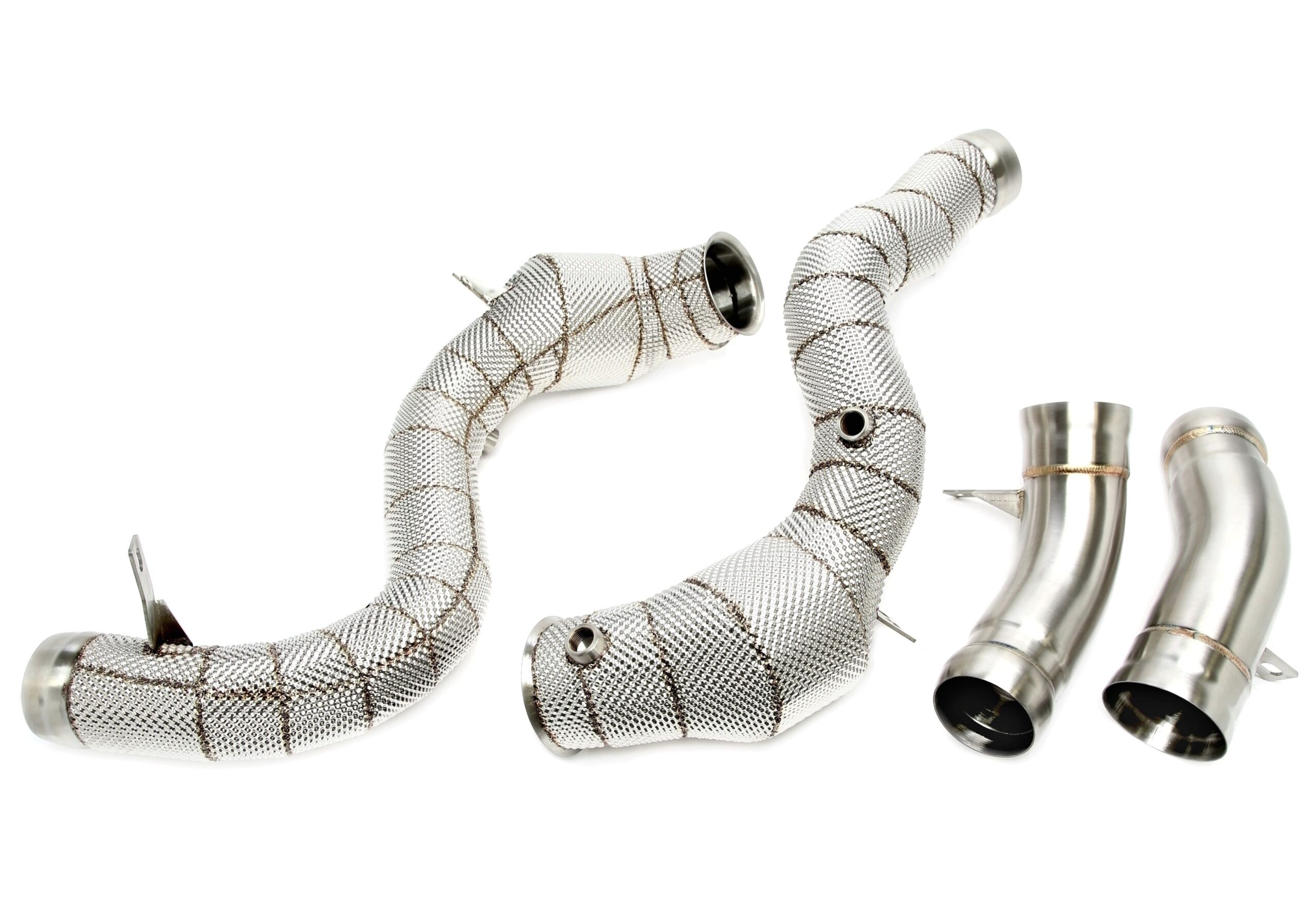 Downpipe mit Hitzeschild und Katalysator passend für Mercedes Benz GLC-Klasse C63 AMG X253, GLC Coupe C253 - Motorcode M177