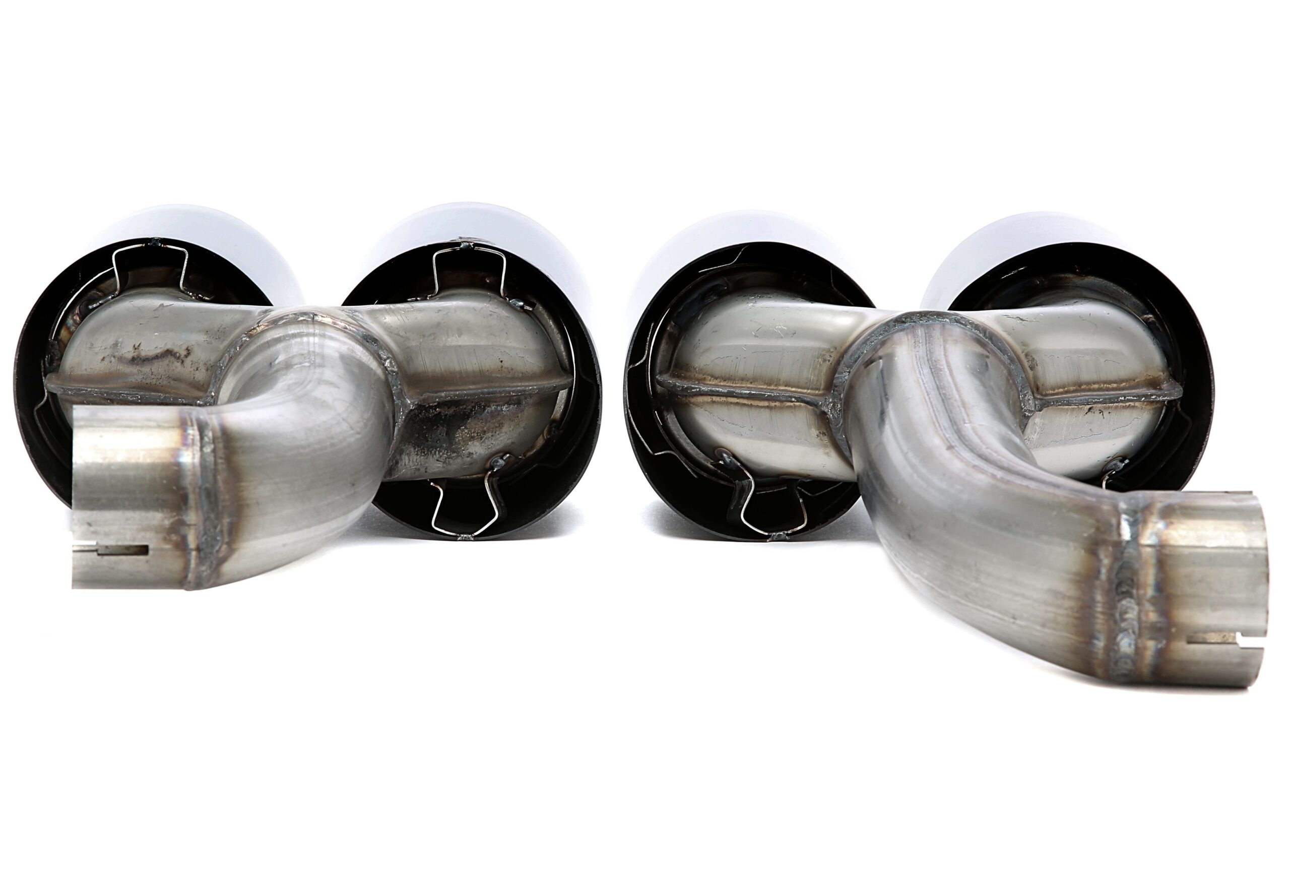 Endrohrblende zum anschrauben "double design lang" in chrom/glänzend passend für BMW X3er Serie (G01)